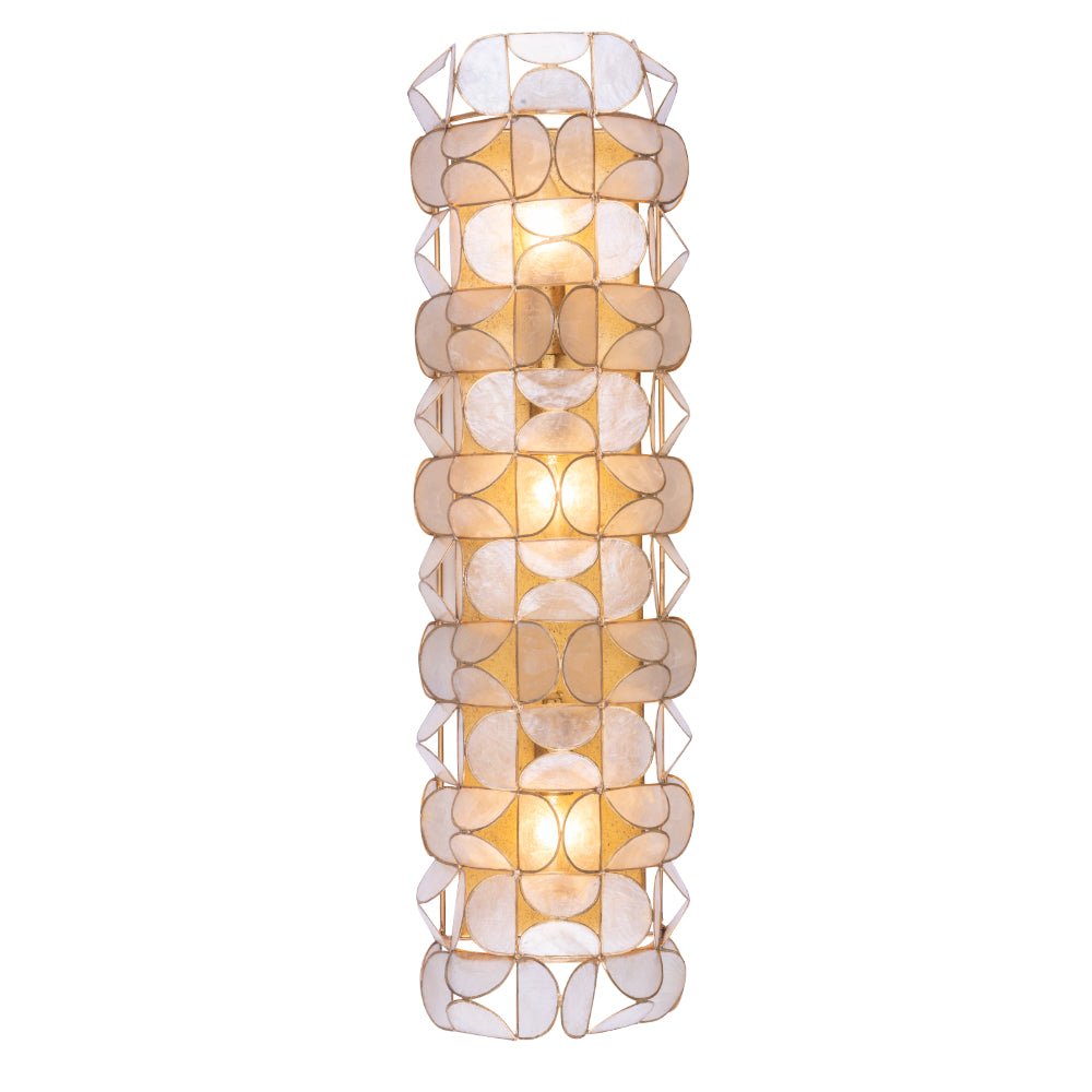 3.75'' Crescent 3 Light Oxidized Gold Leaf Wall Sconce