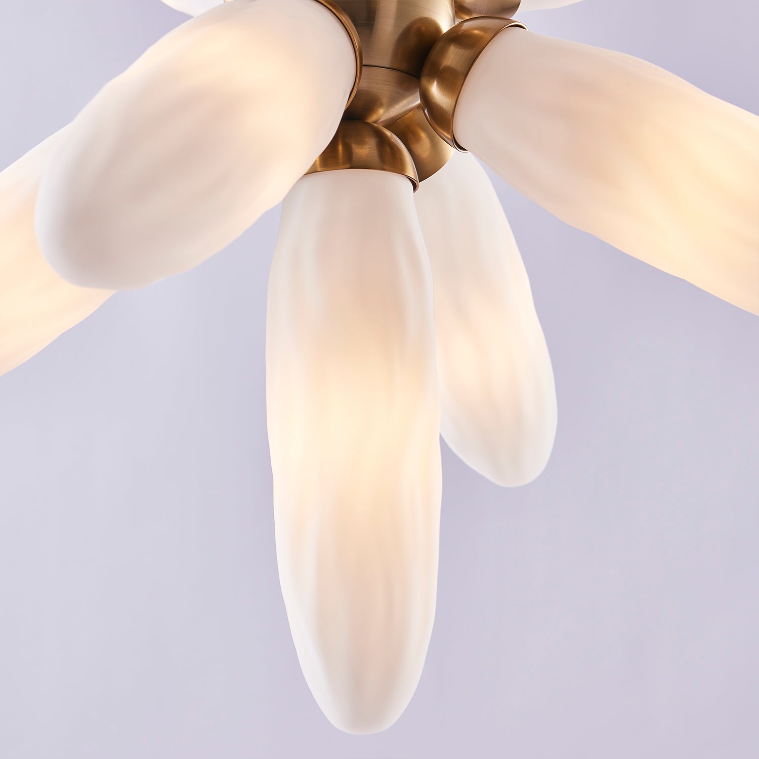 26'' Crest 9 Light Winter Brass Pendant