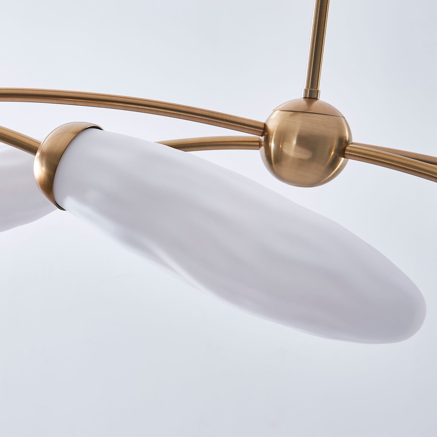 9'' Crest 6 Light Winter Brass Linear Pendant