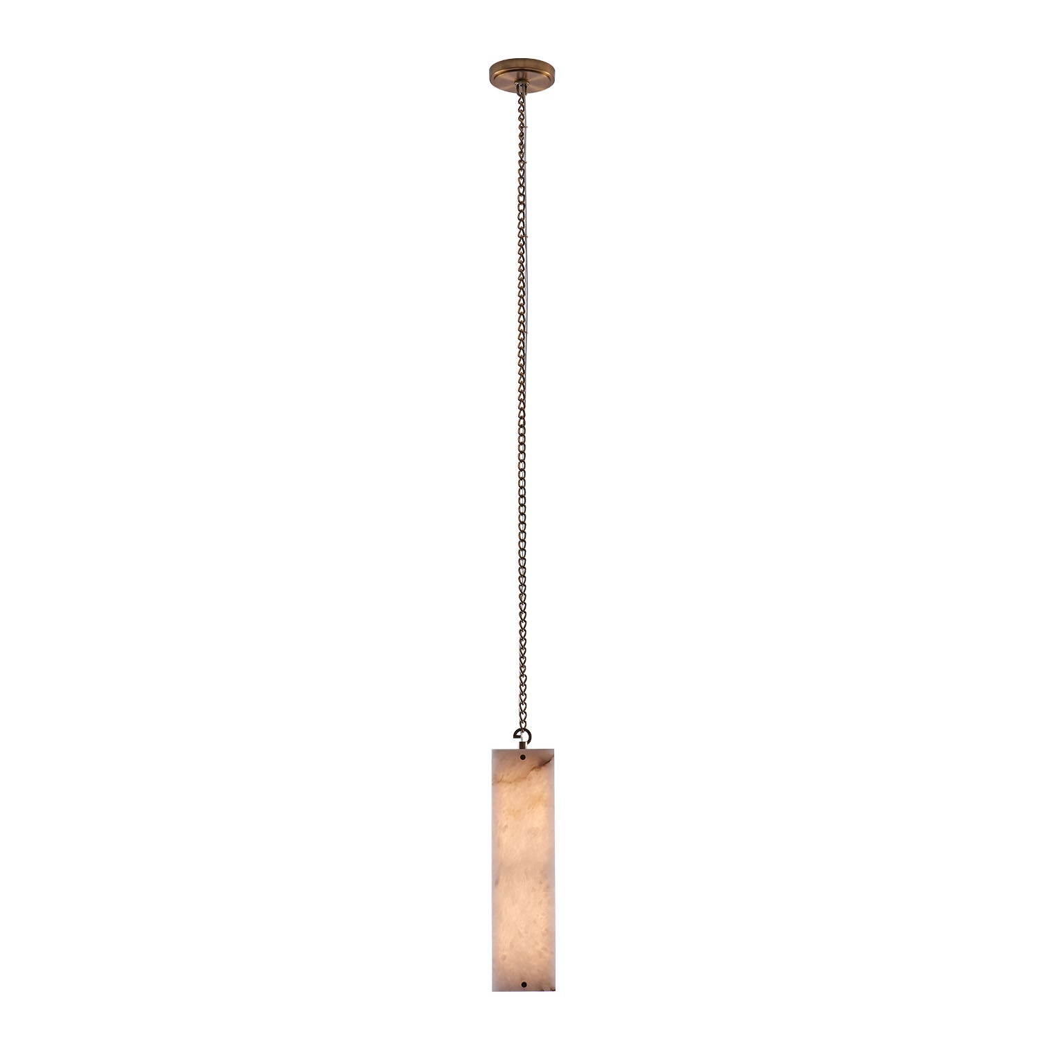 18.5'' Vertical 1 Light Winter Brass Pendant