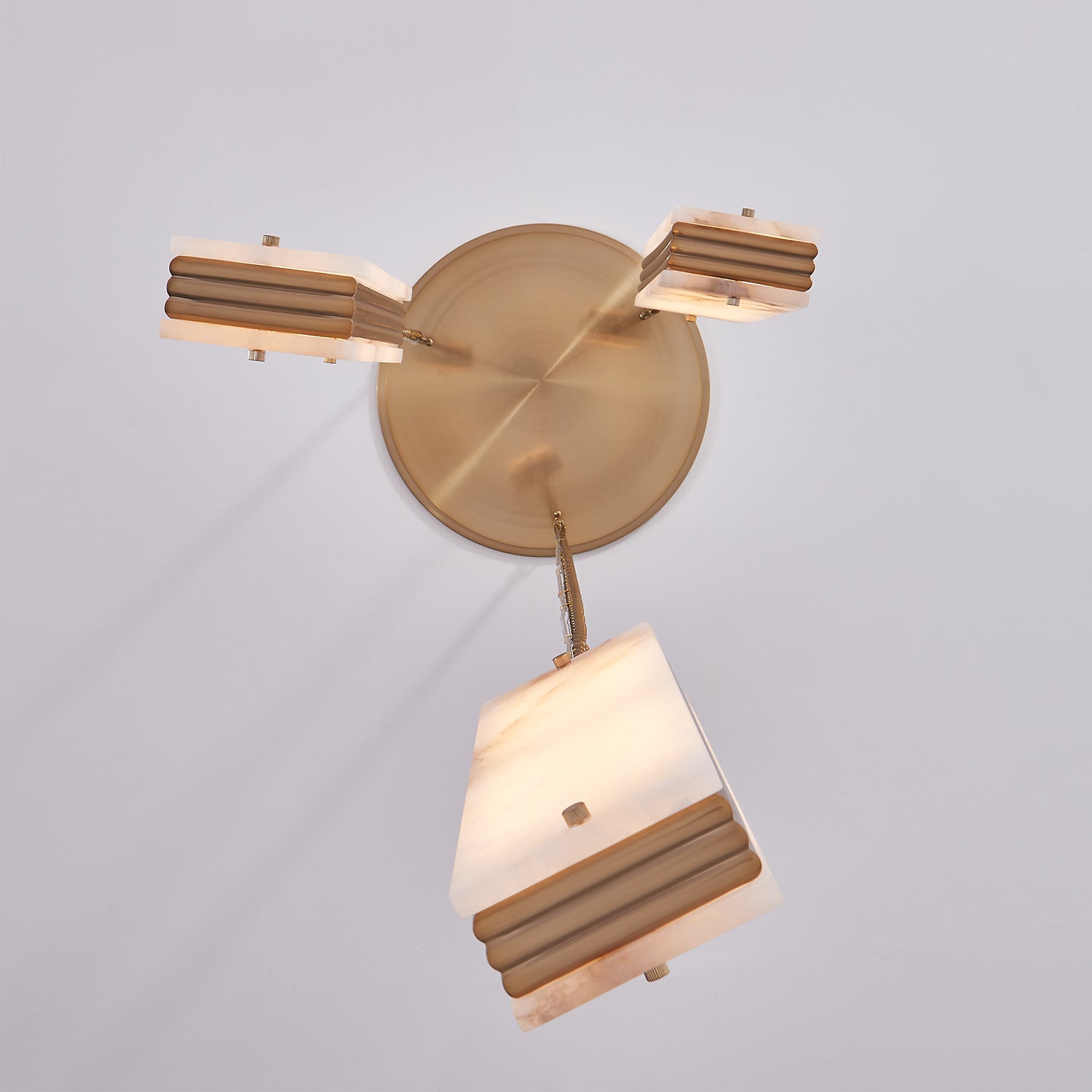 18.5'' Vertical 3 Light Winter Brass Multi-Pendant