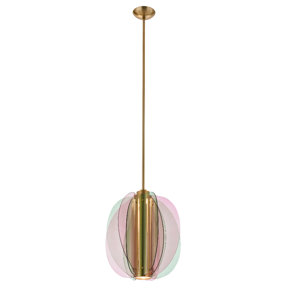25'' Tulipa 1 Light Winter Brass Pendant