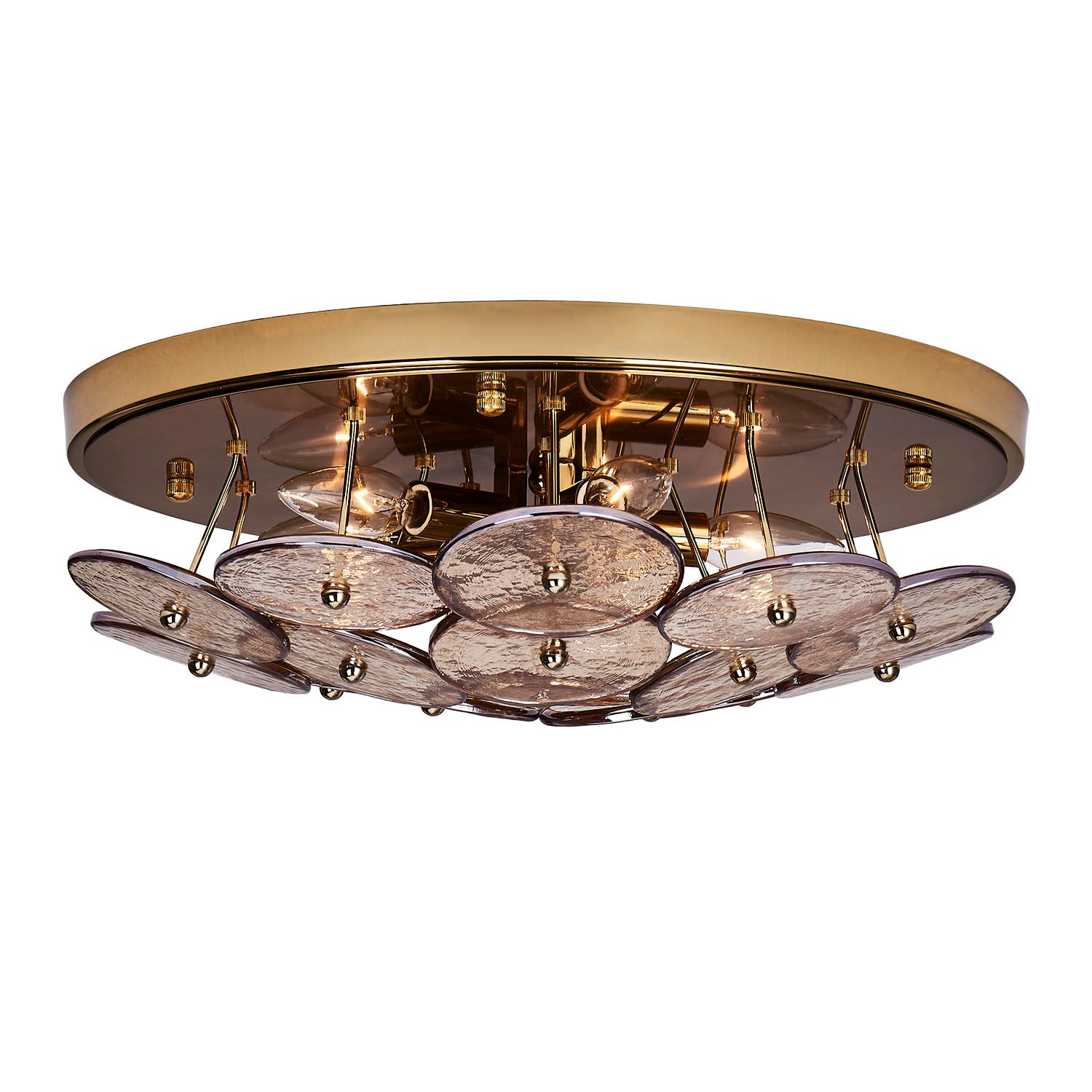 6'' Hortensia 5 Light Polished Winter Brass Flush Mount