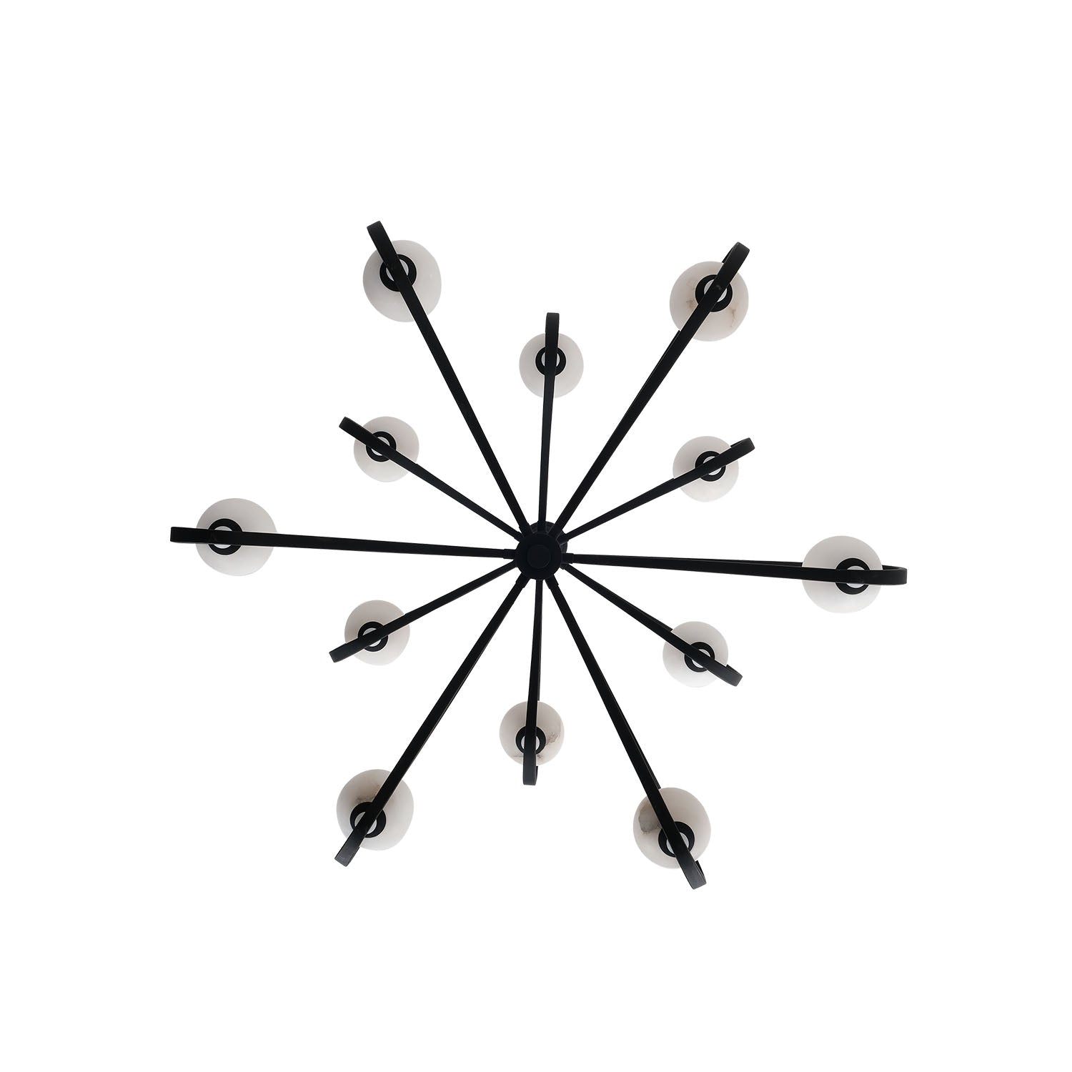 39'' Elliptical 12 Light Matte Black Chandelier