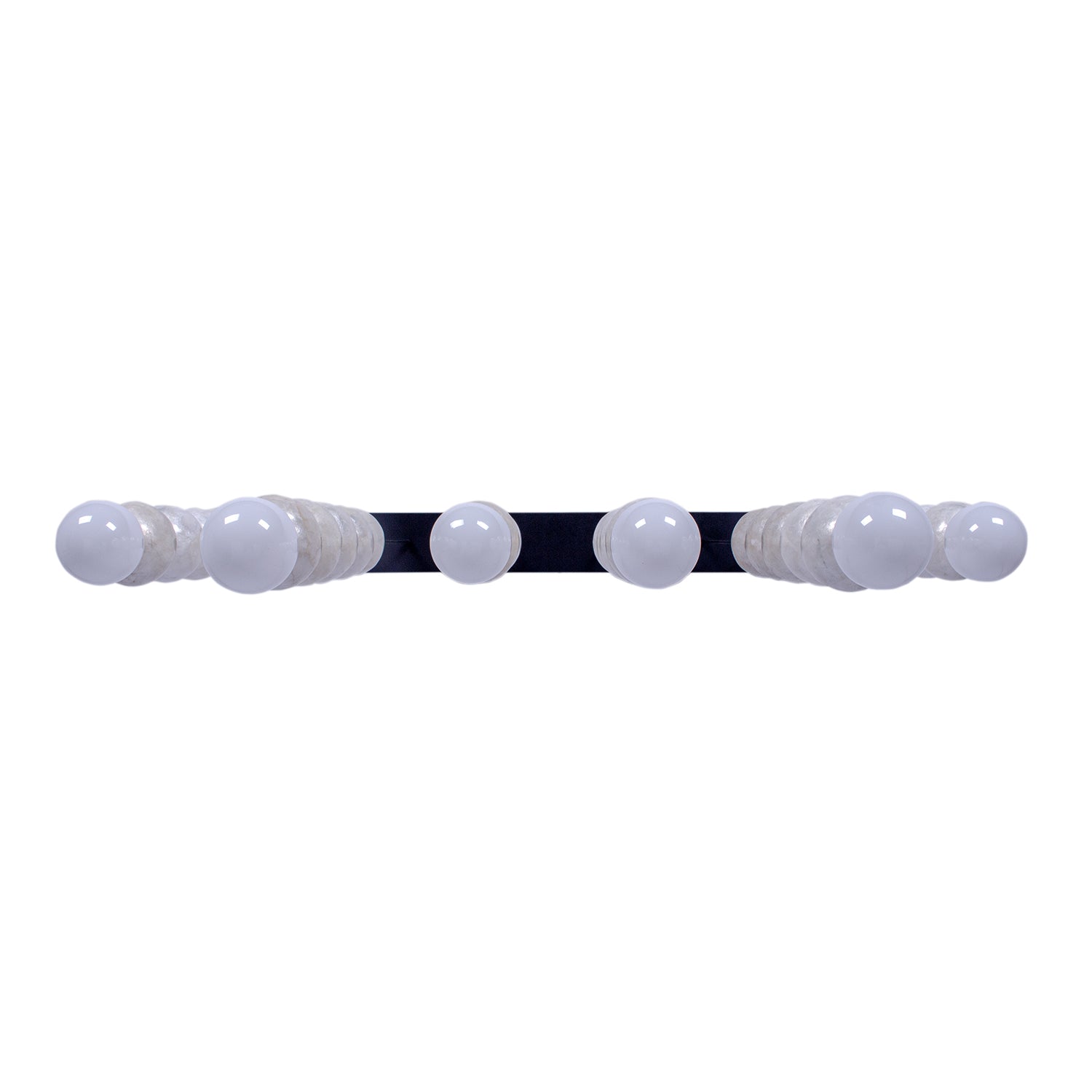 24.5'' Pearls 6 Light Matte Black Linear Pendant