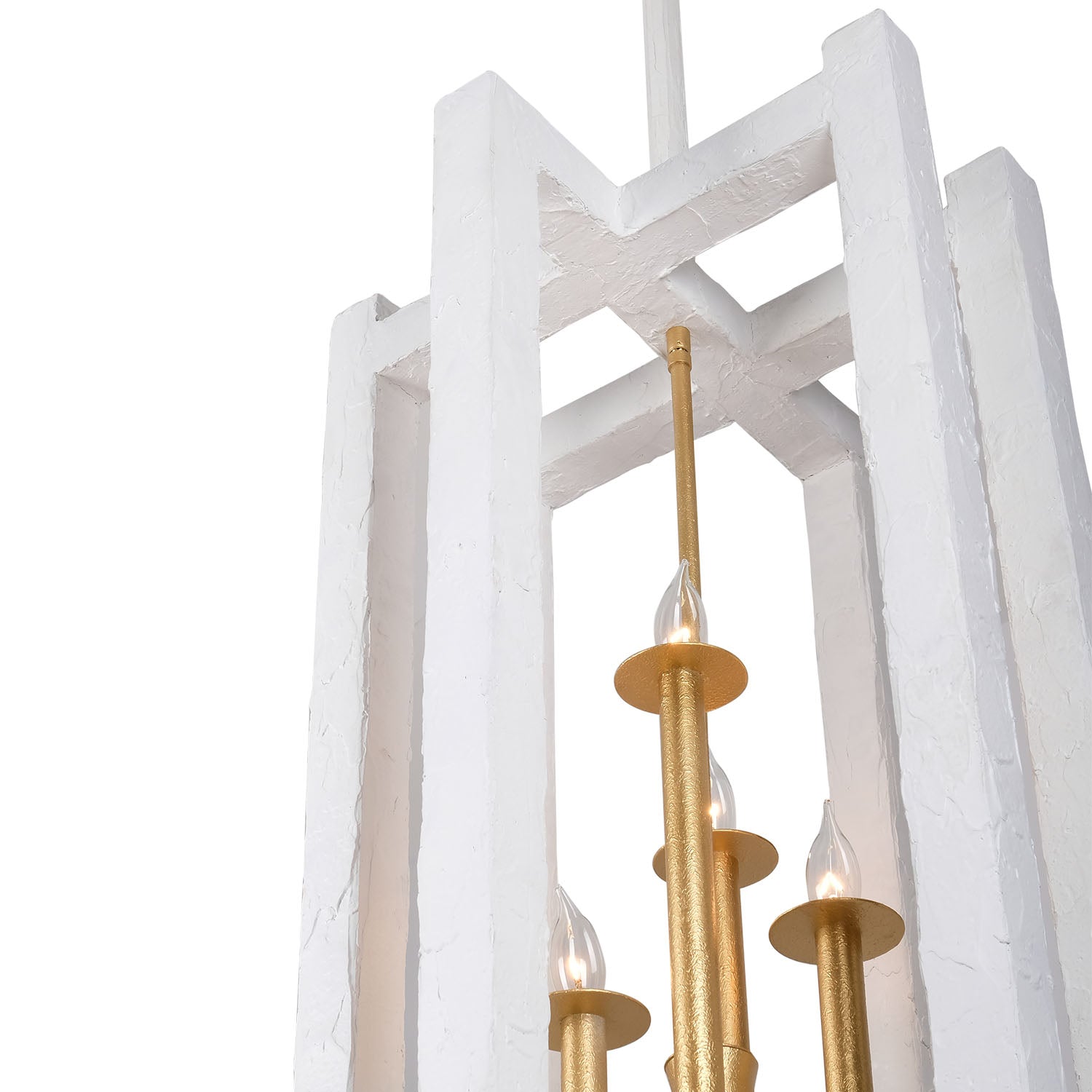 34'' Duo 4 Light Soft Gold/White Pendant