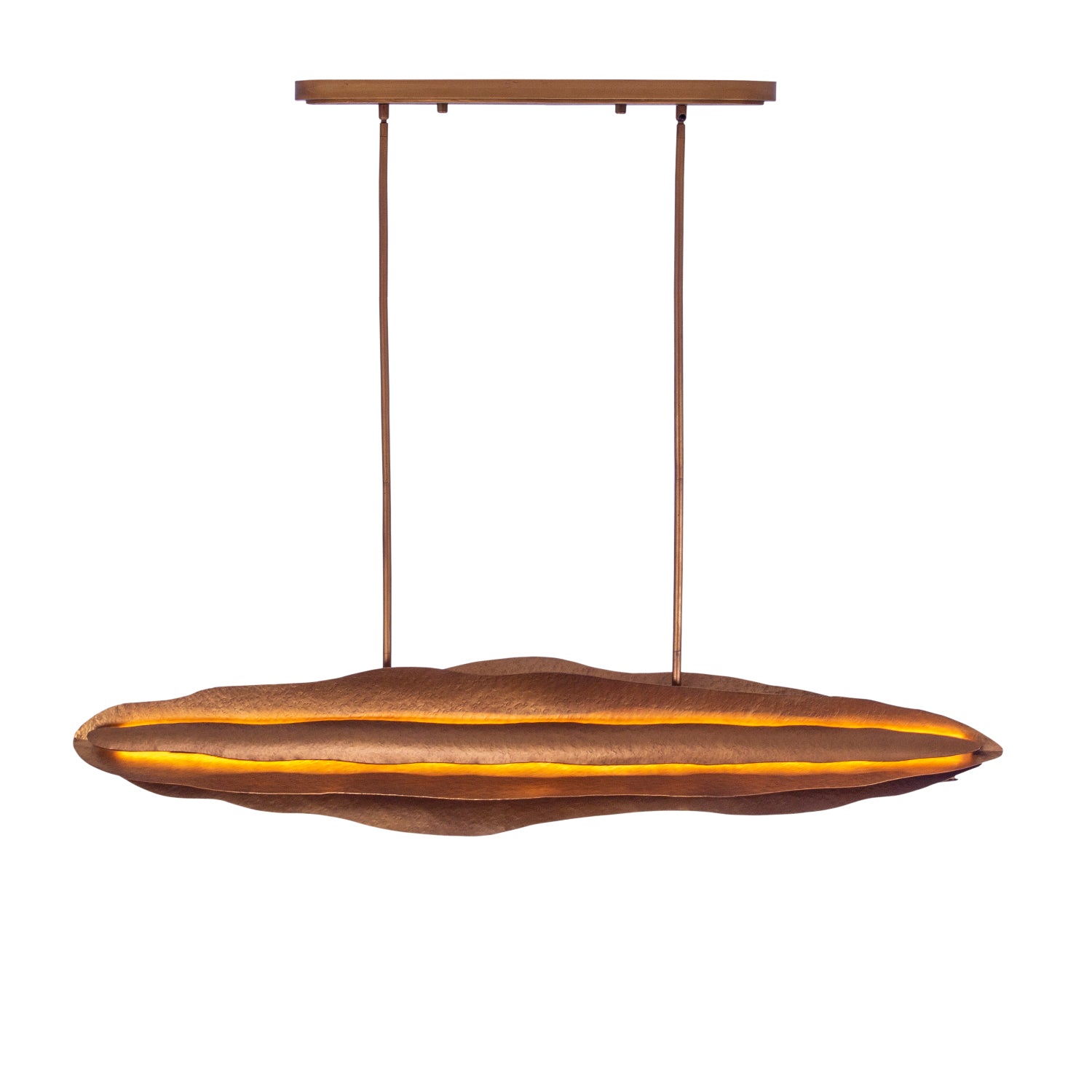 15.5'' Folia 1 Light Warm Gold Linear Pendant