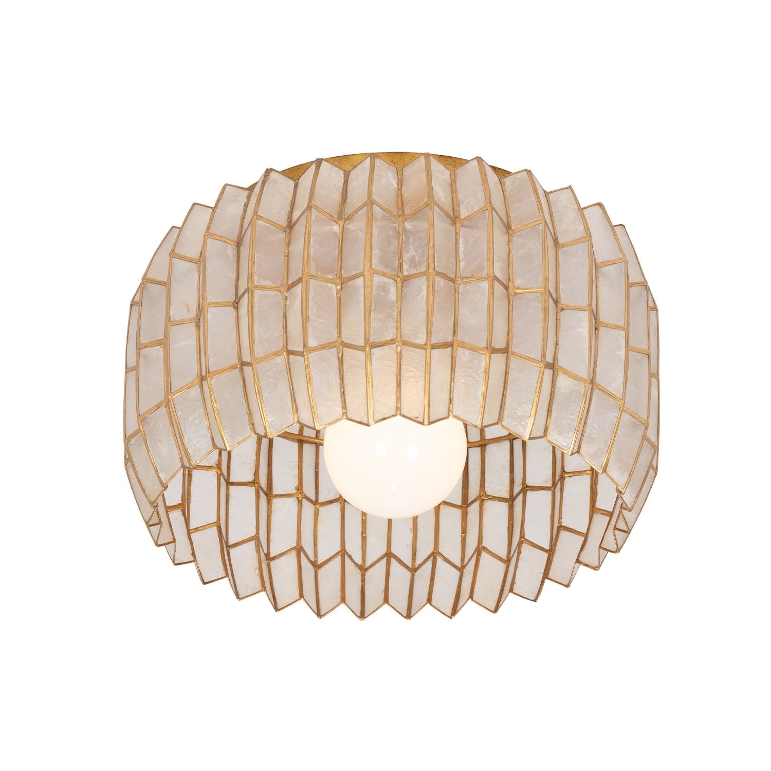 8.5'' Fractal 1 Light Oxidized Gold Leaf Flush Mount