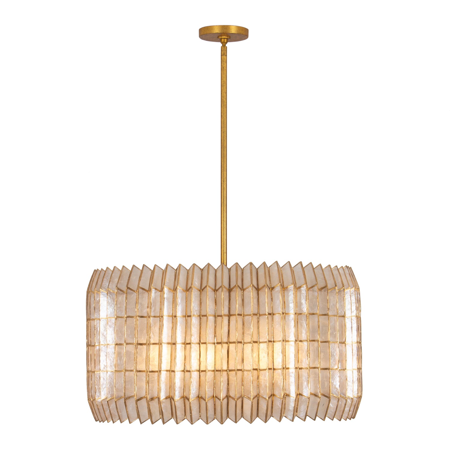 15'' Fractal 8 Light Oxidized Gold Leaf Chandelier