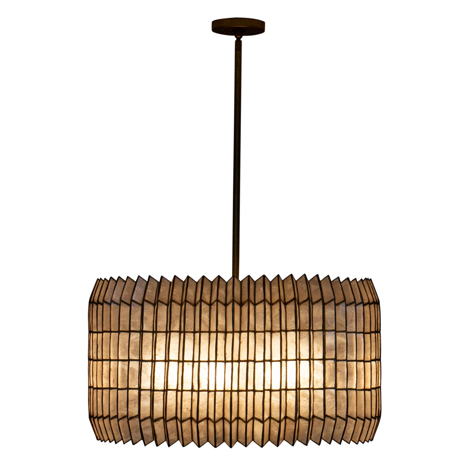 15'' Fractal 8 Light Oxidized Gold Leaf Chandelier