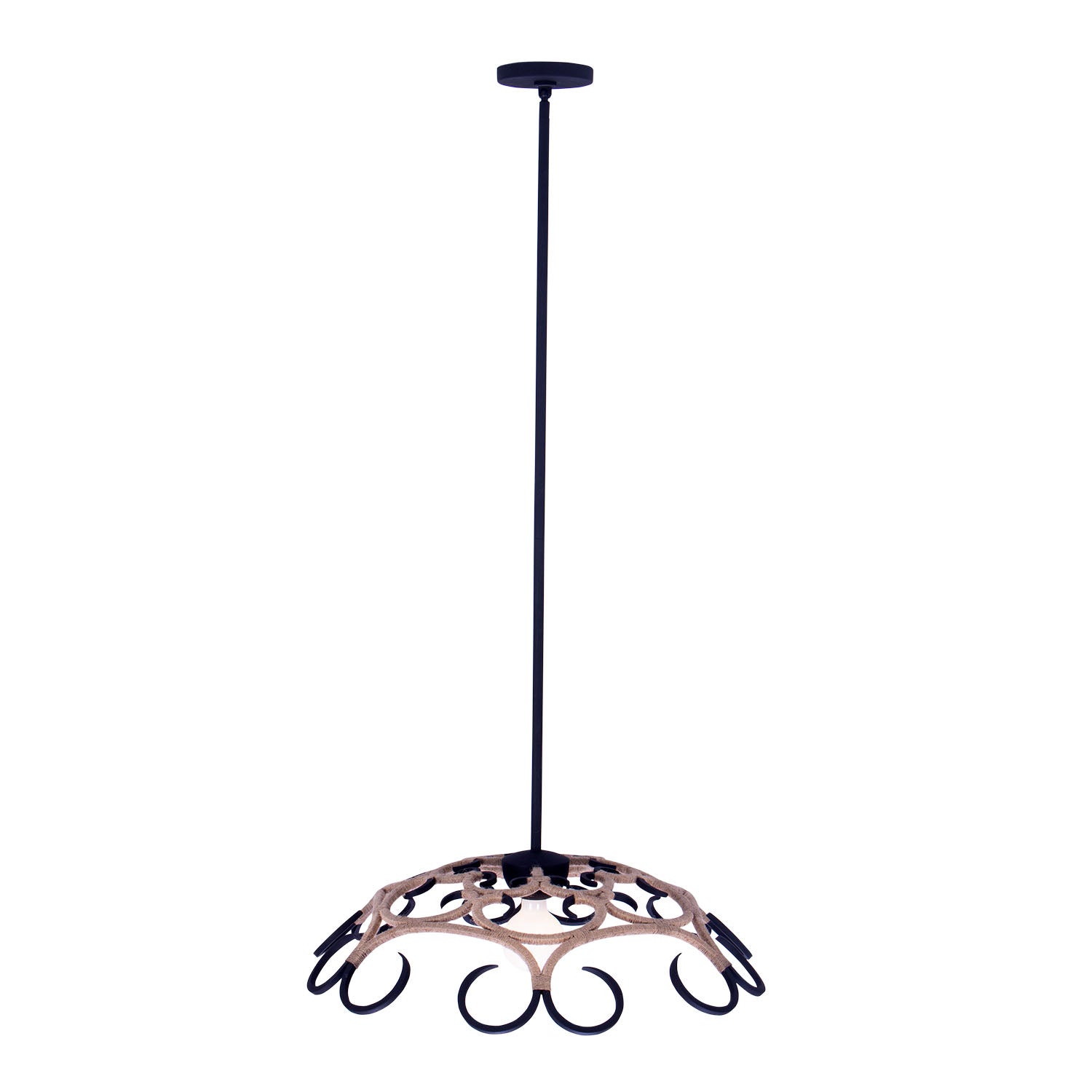 7.5'' Ferrum 1 Light Matte Black Pendant