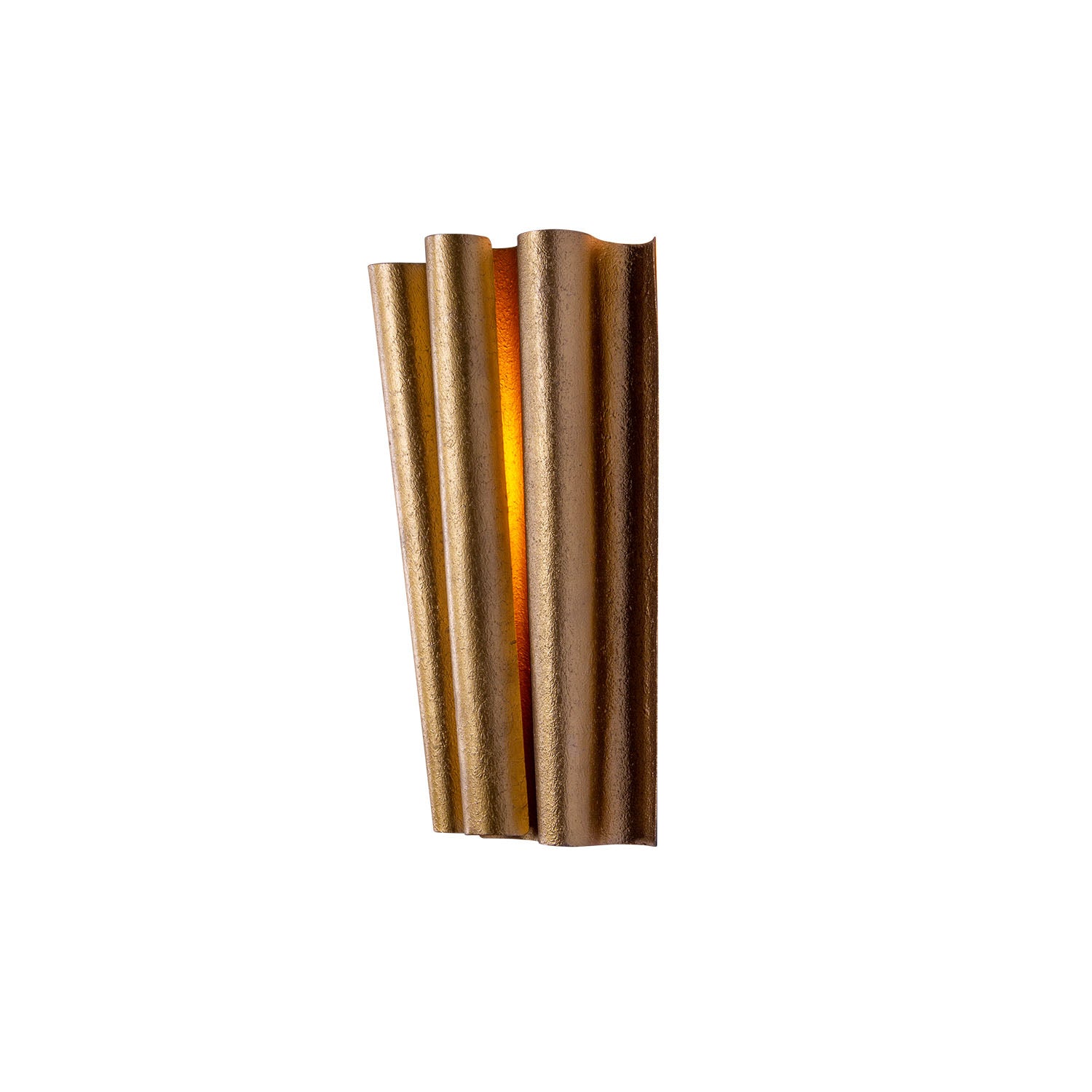 9.5'' Ripple 2 Light Bright Gold Wall Sconce