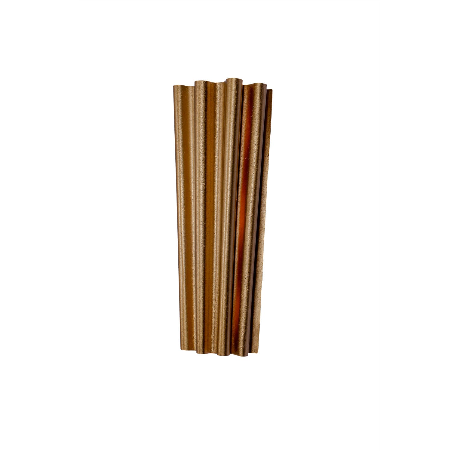 9.5'' Ripple 3 Light Bright Gold Wall Sconce