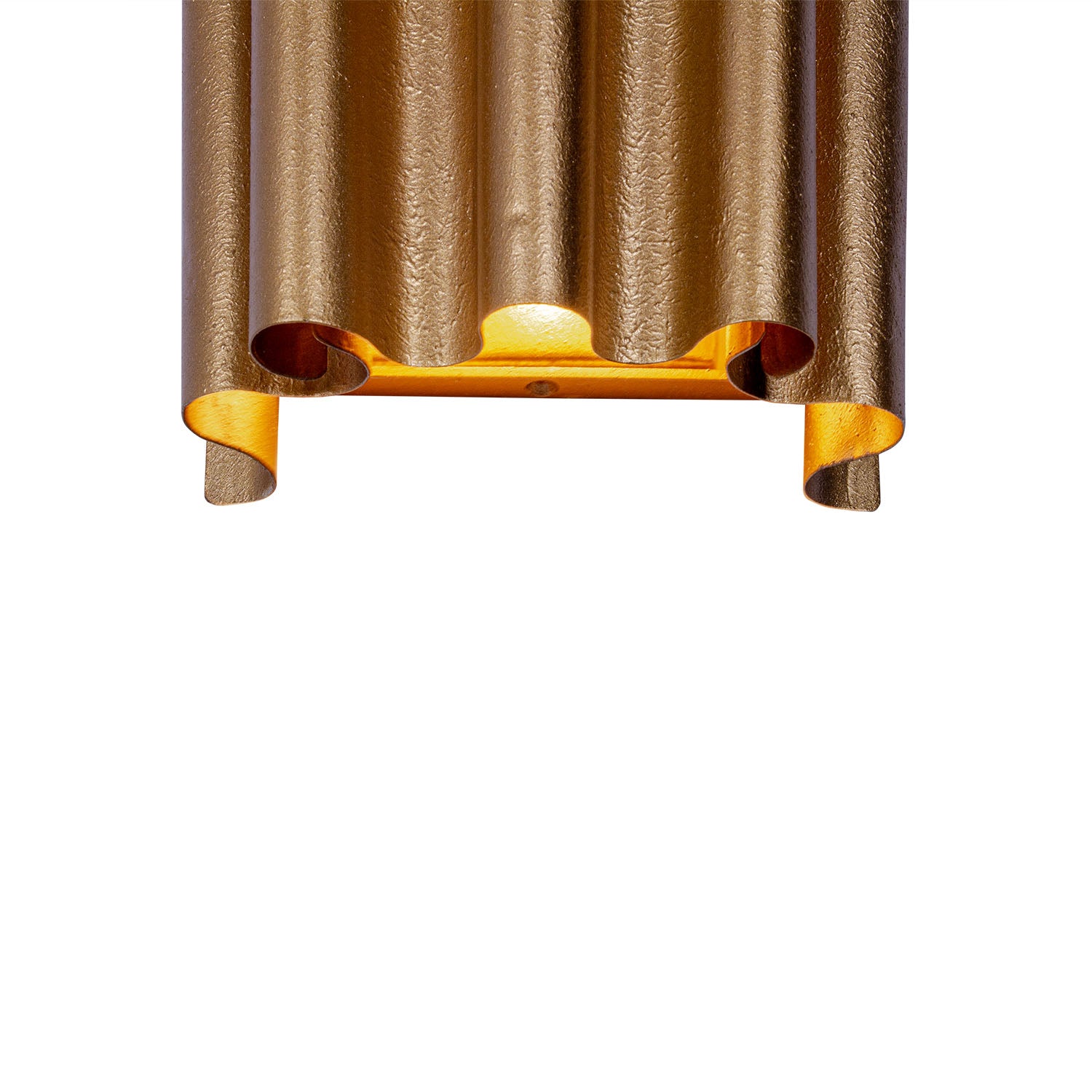 9.5'' Ripple 3 Light Bright Gold Wall Sconce