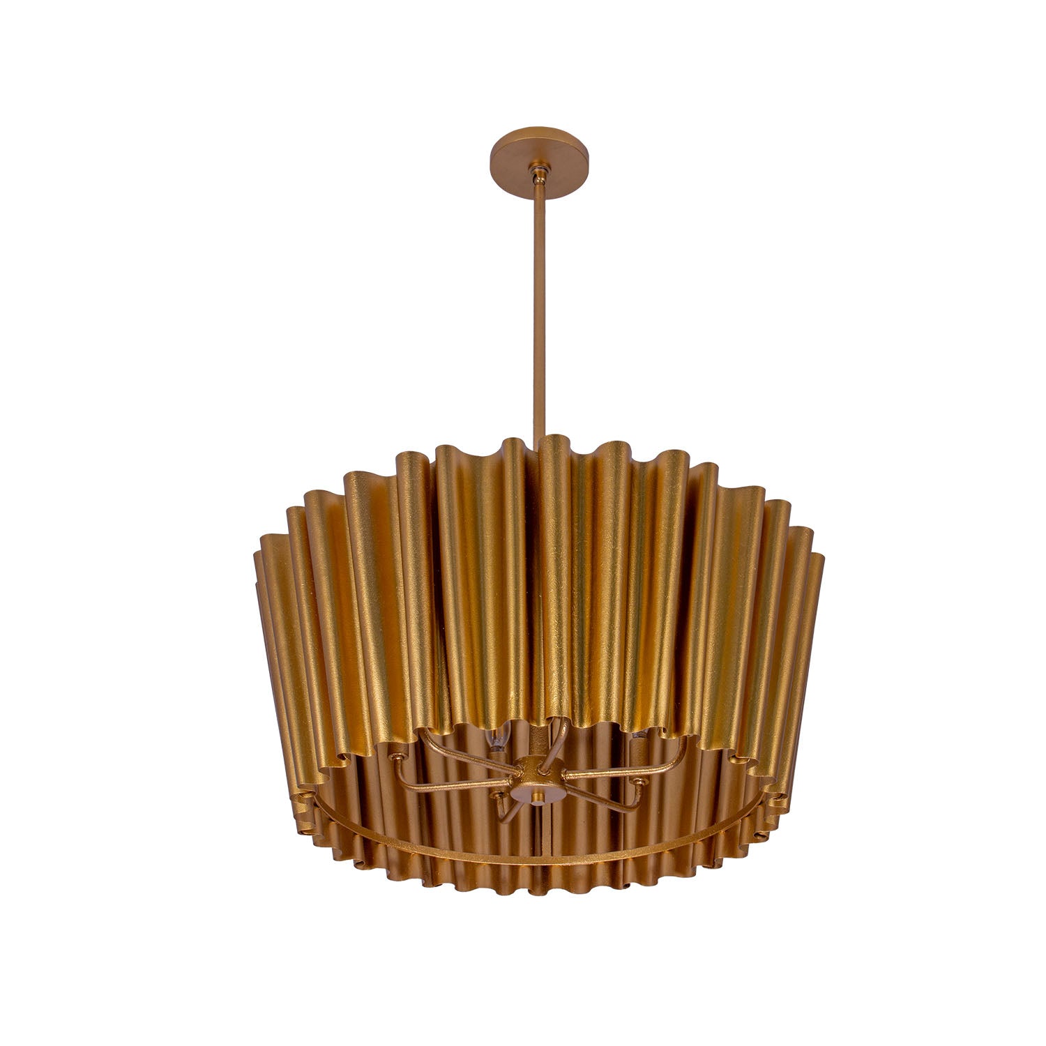 19.5'' Ripple 6 Light Bright Gold Chandelier