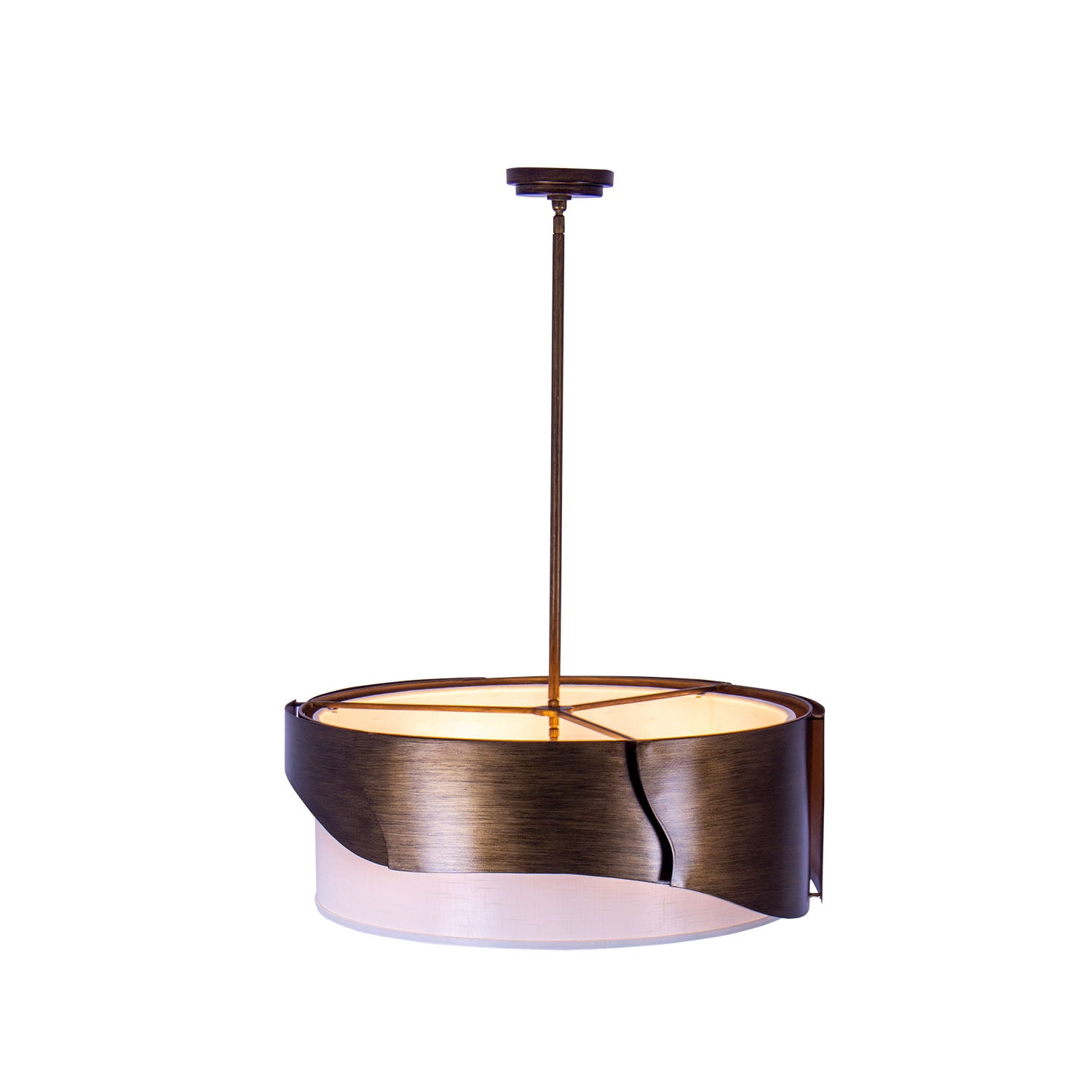 11'' Midway 6 Light Brushed Gold Chandelier