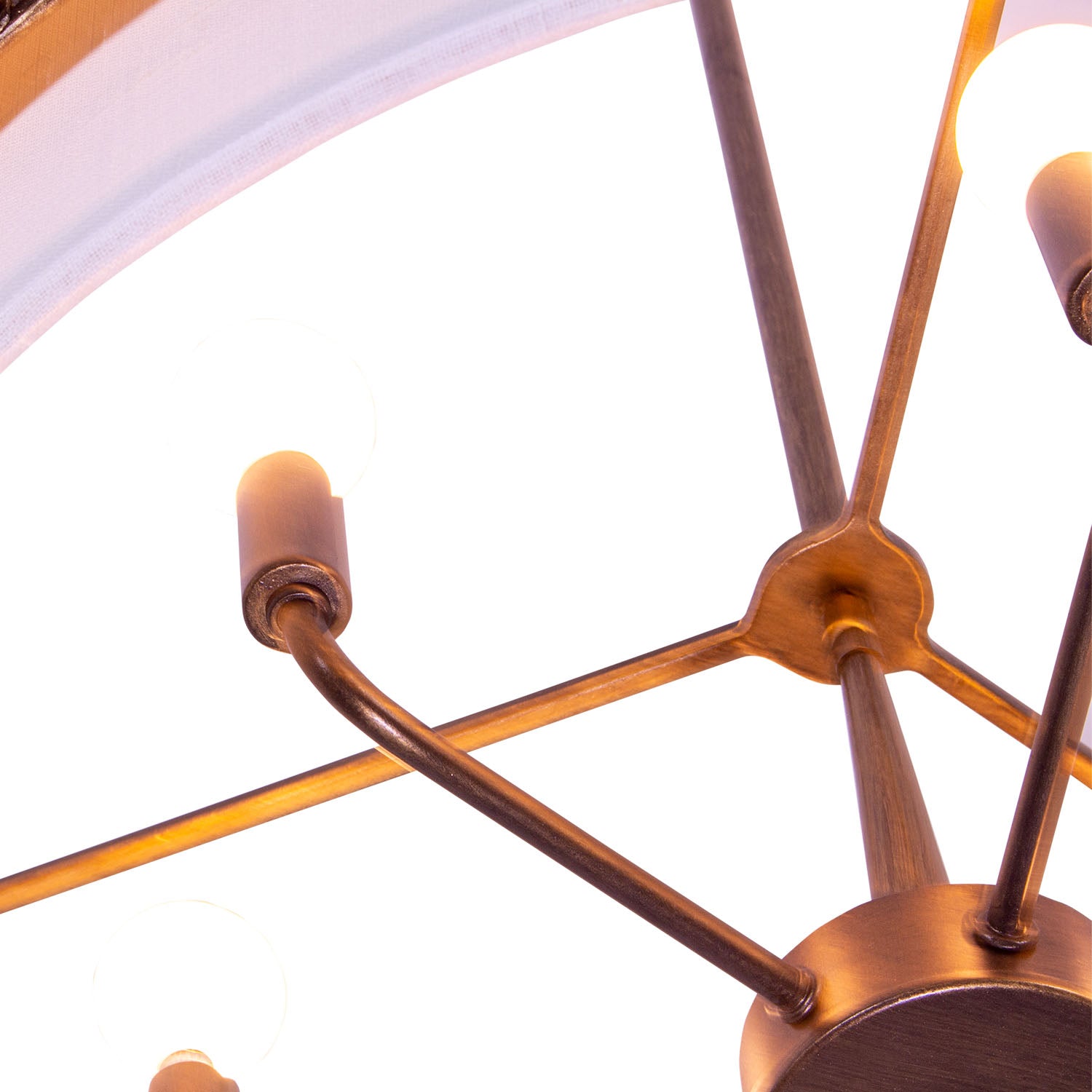 11'' Midway 6 Light Brushed Gold Chandelier