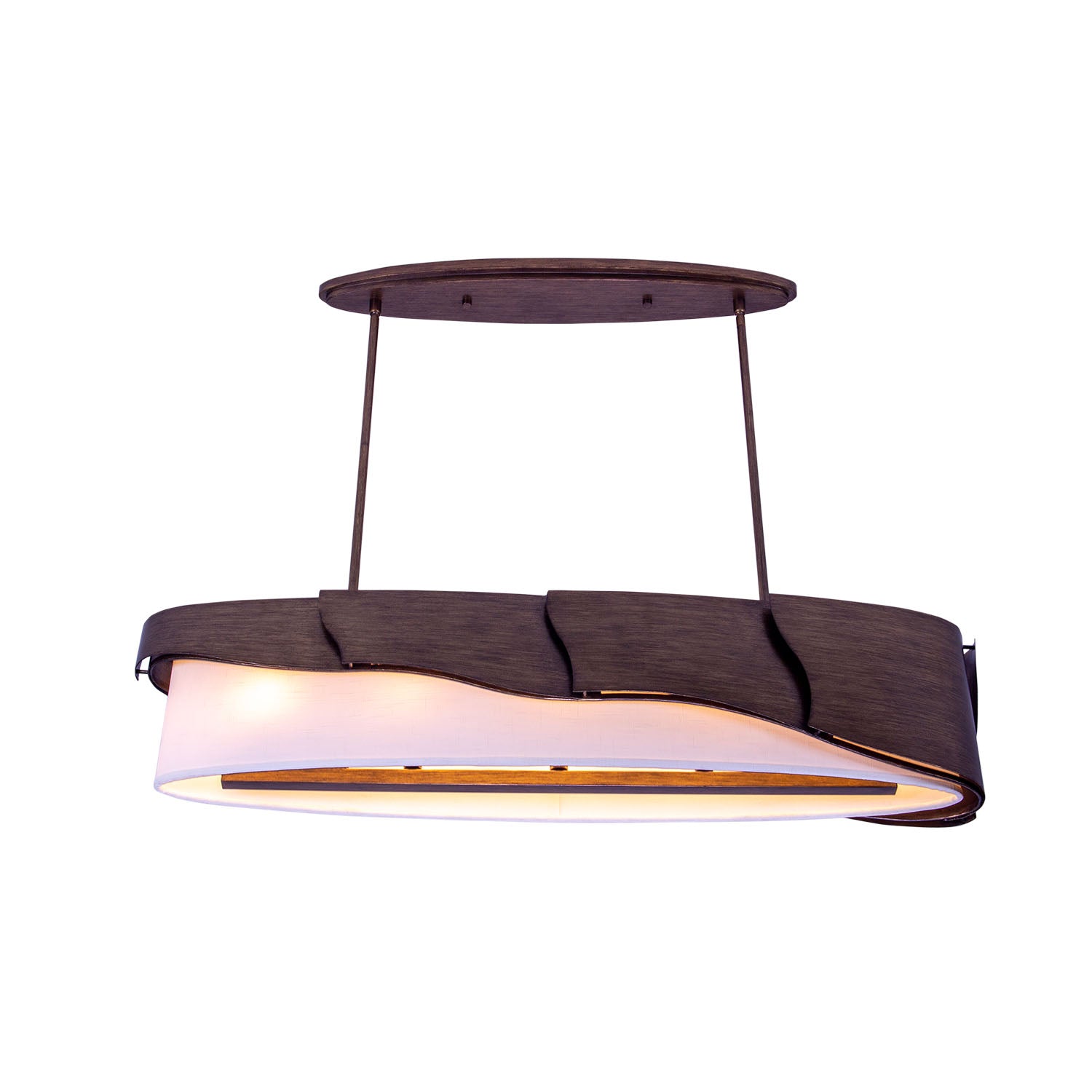 10.5'' Midway 6 Light Brushed Gold Linear Pendant