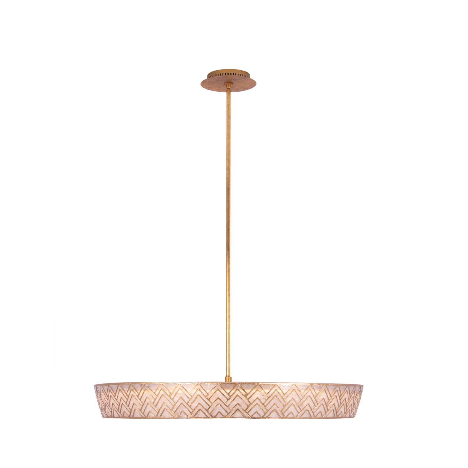 5'' Geo 1 Light Oxidized Gold Leaf Chandelier