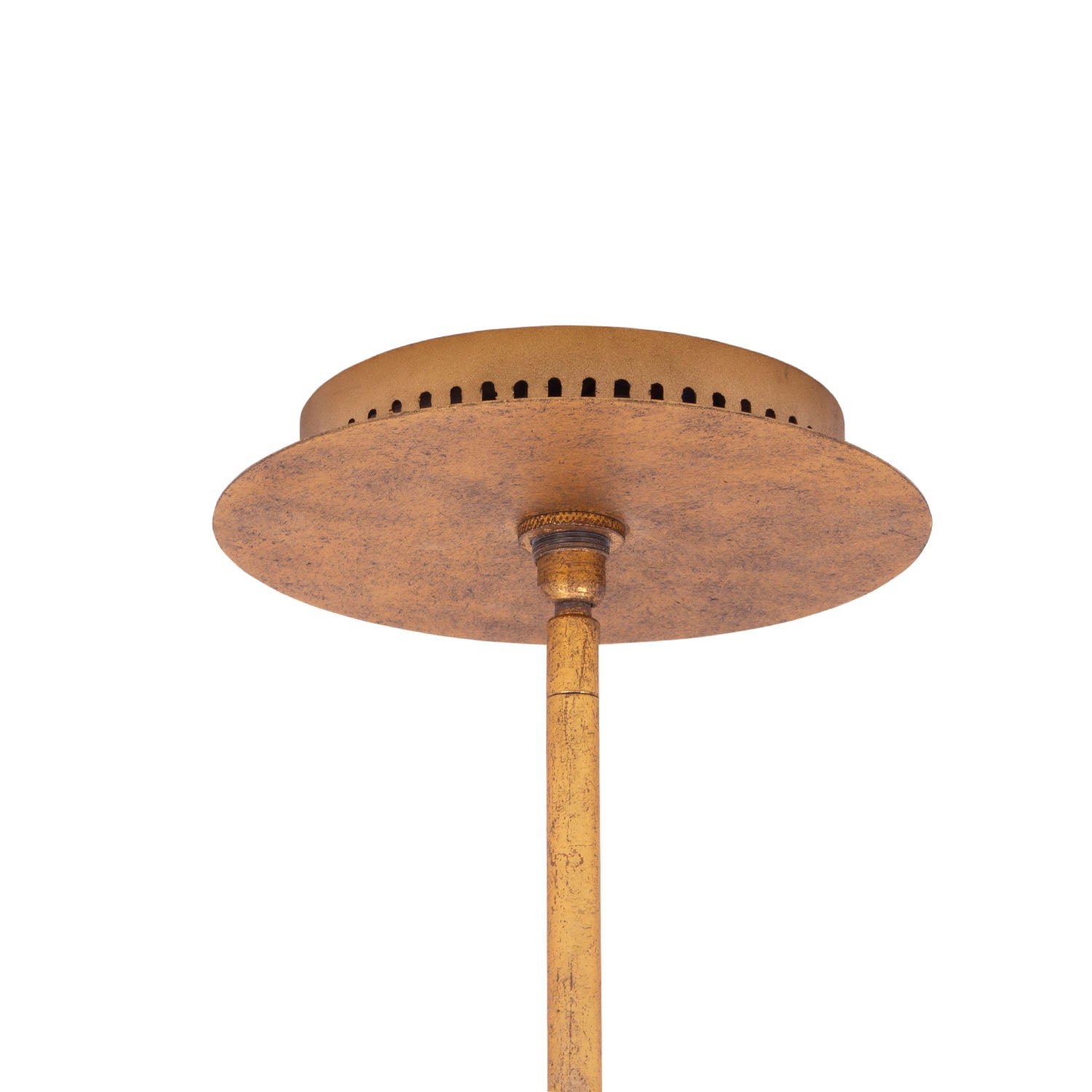 18'' Geo 2 Light Oxidized Gold Leaf Tiered Chandelier