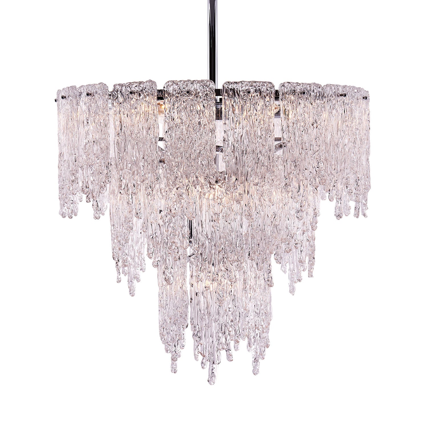 28'' Gisel 10 Light Polished Chrome Tiered Chandelier