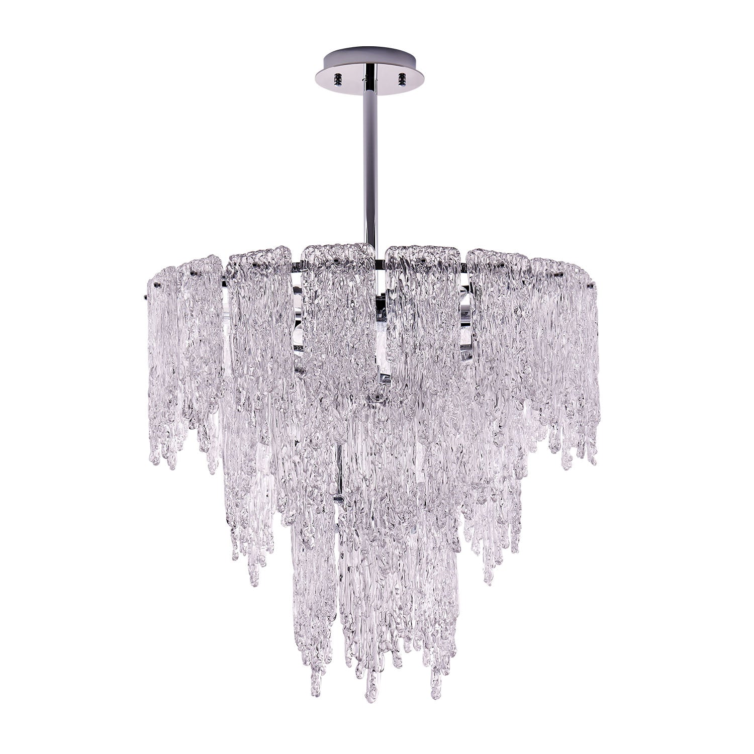 28'' Gisel 10 Light Polished Chrome Tiered Chandelier