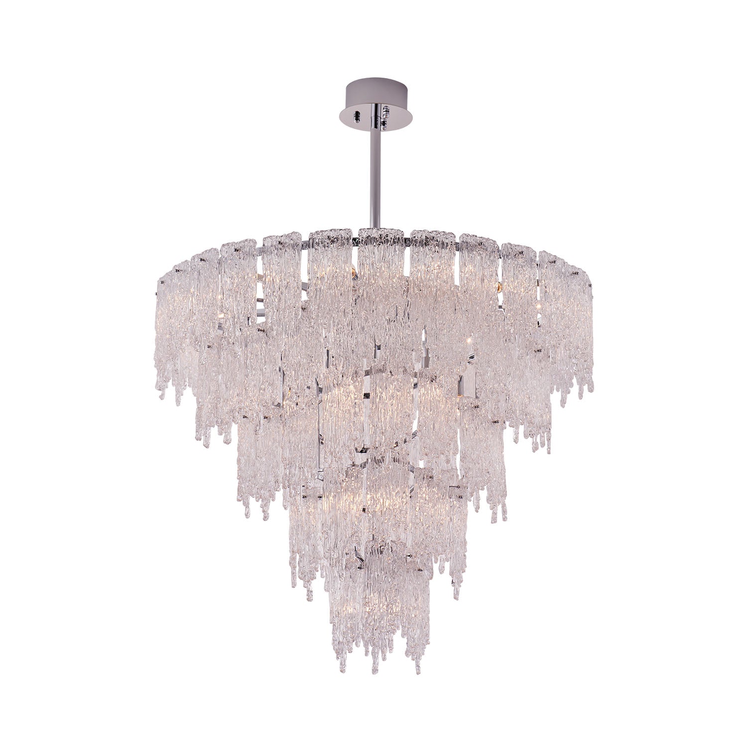 42'' Gisel 22 Light Polished Chrome Tiered Chandelier