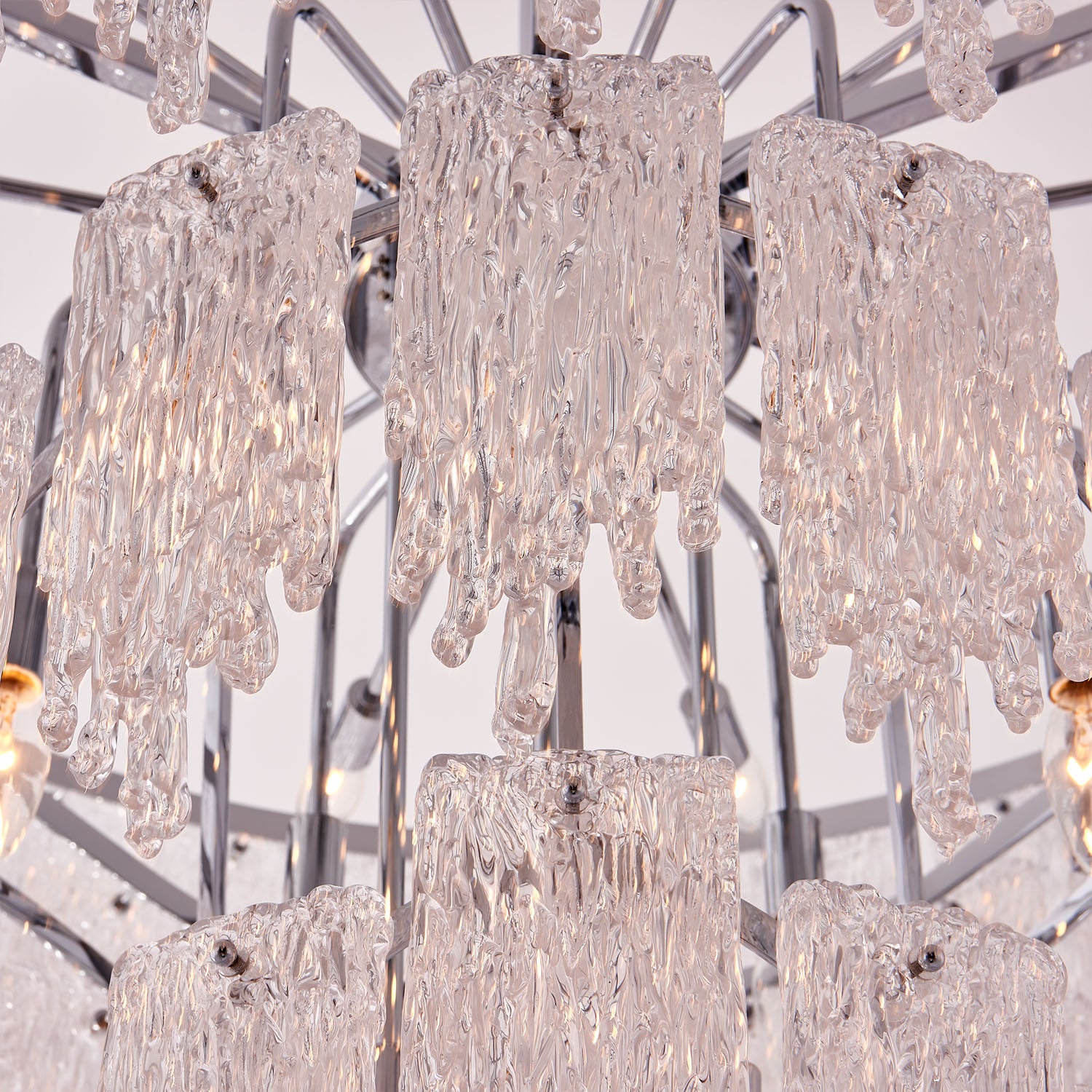 42'' Gisel 22 Light Polished Chrome Tiered Chandelier