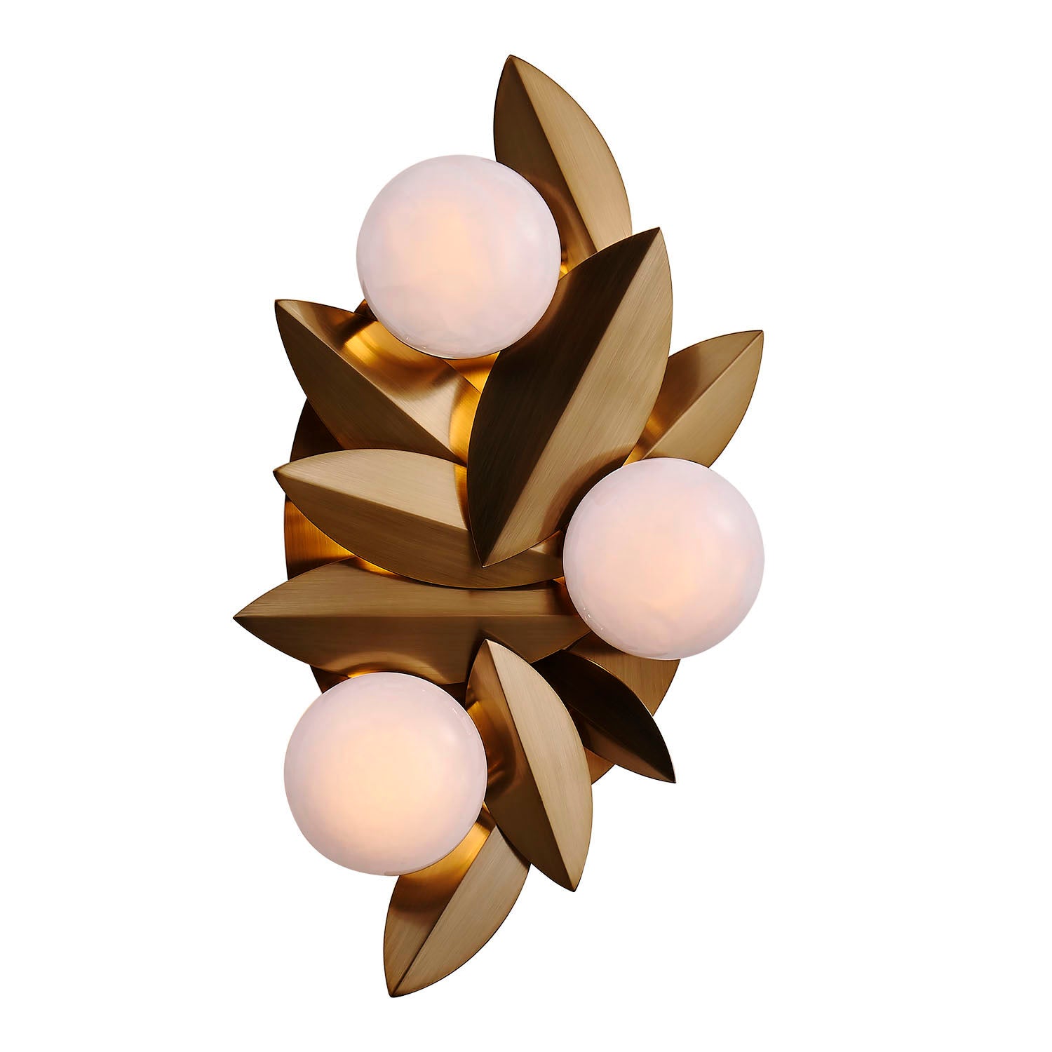 9'' Blush 3 Light Winter Brass Wall Sconce