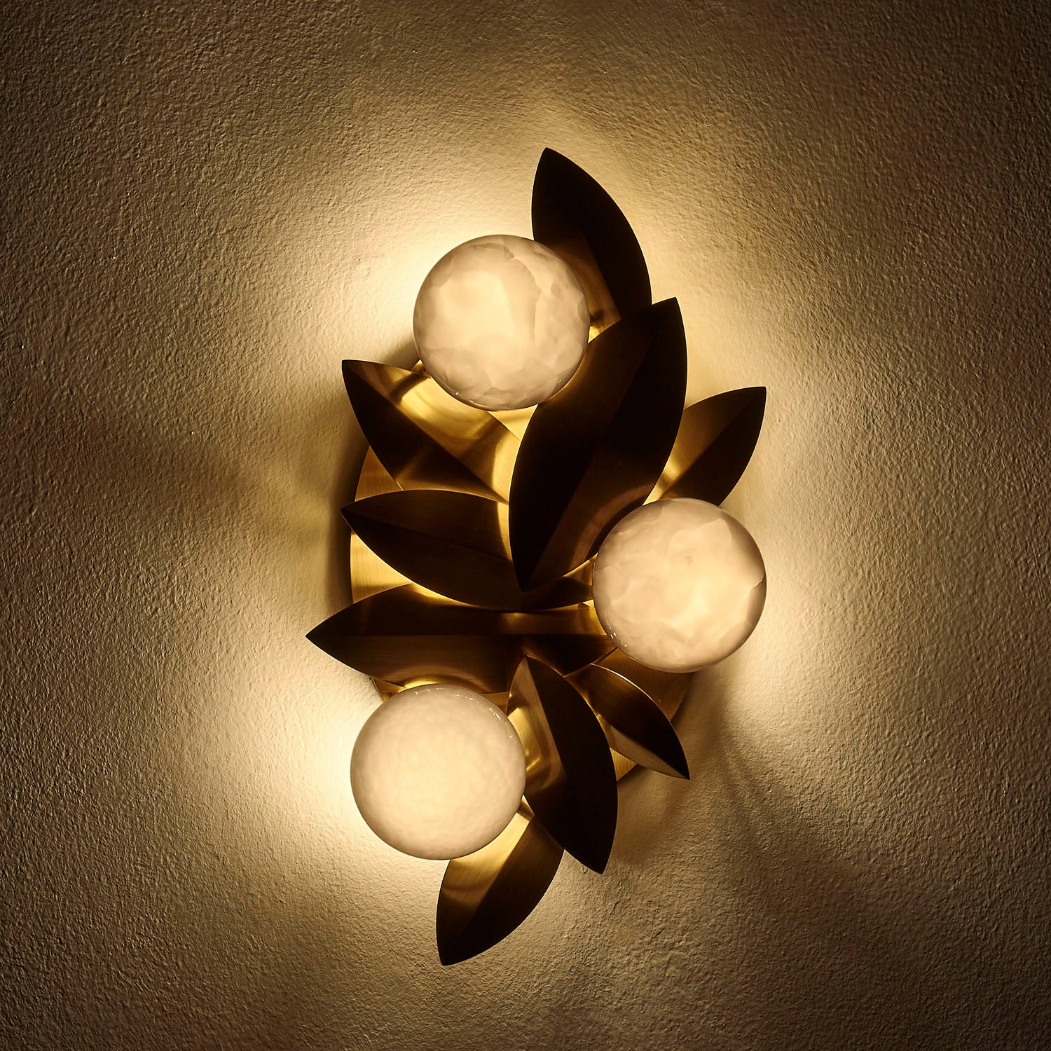 9'' Blush 3 Light Winter Brass Wall Sconce