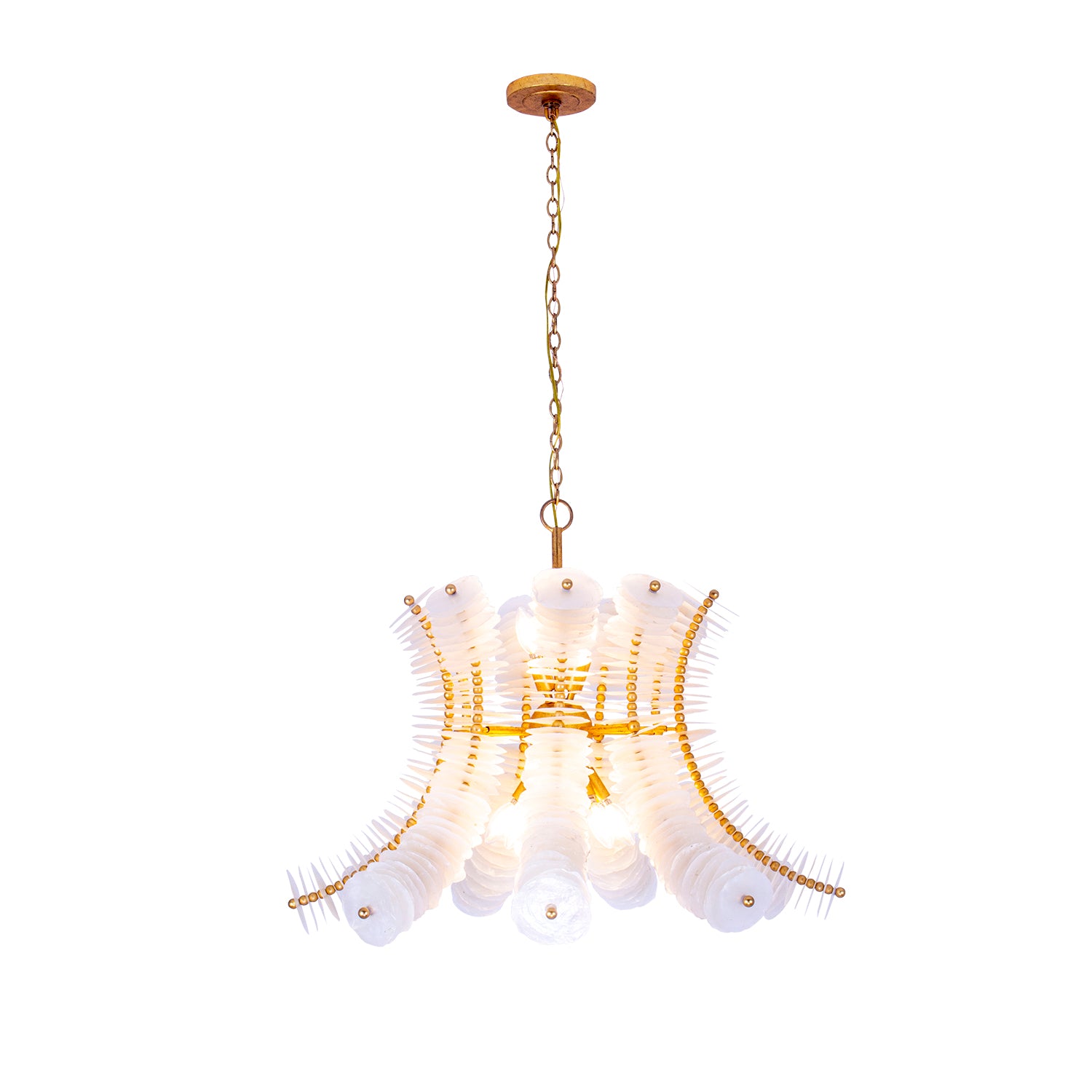 27'' Gossamer 12 Light Oxidized Gold Leaf Chandelier