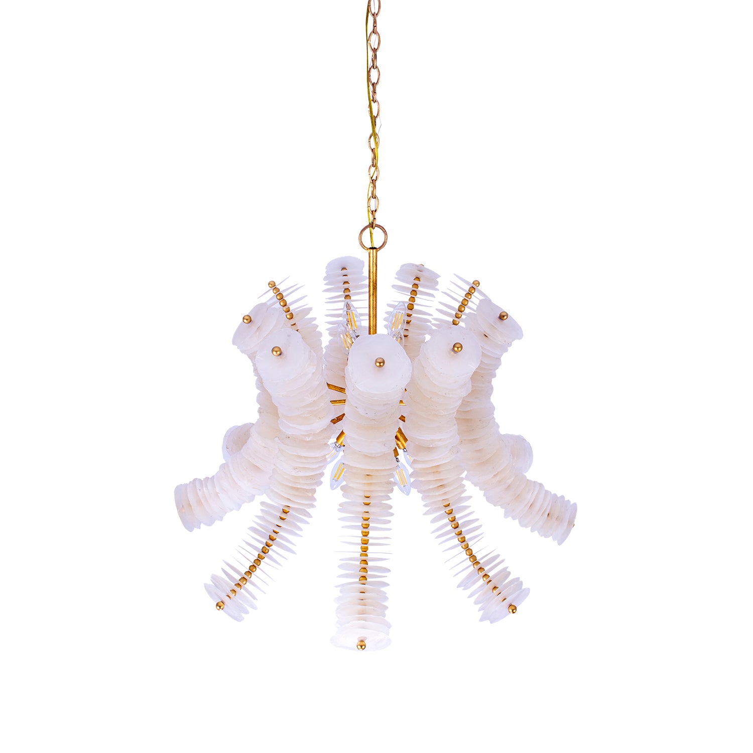27'' Gossamer 12 Light Oxidized Gold Leaf Chandelier