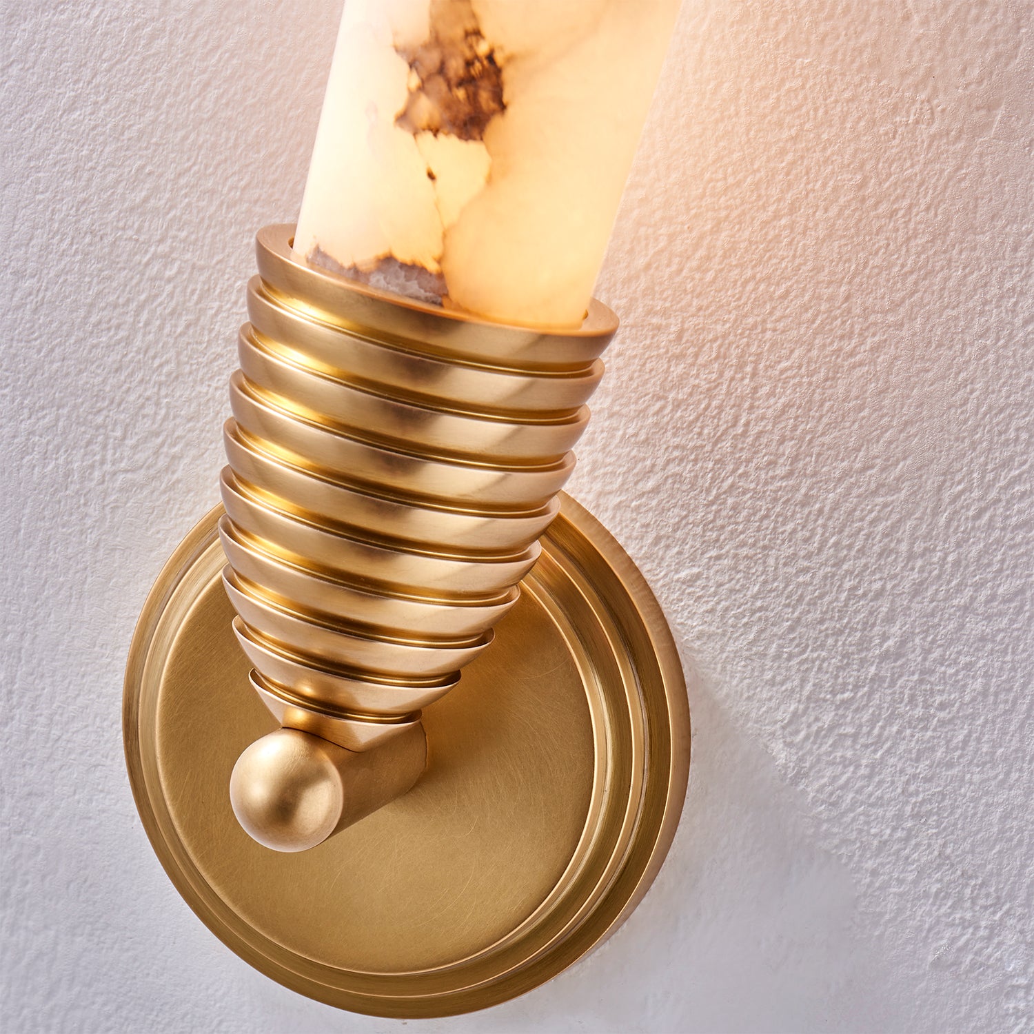 5'' Gypsum 1 Light True Brass Wall Sconce