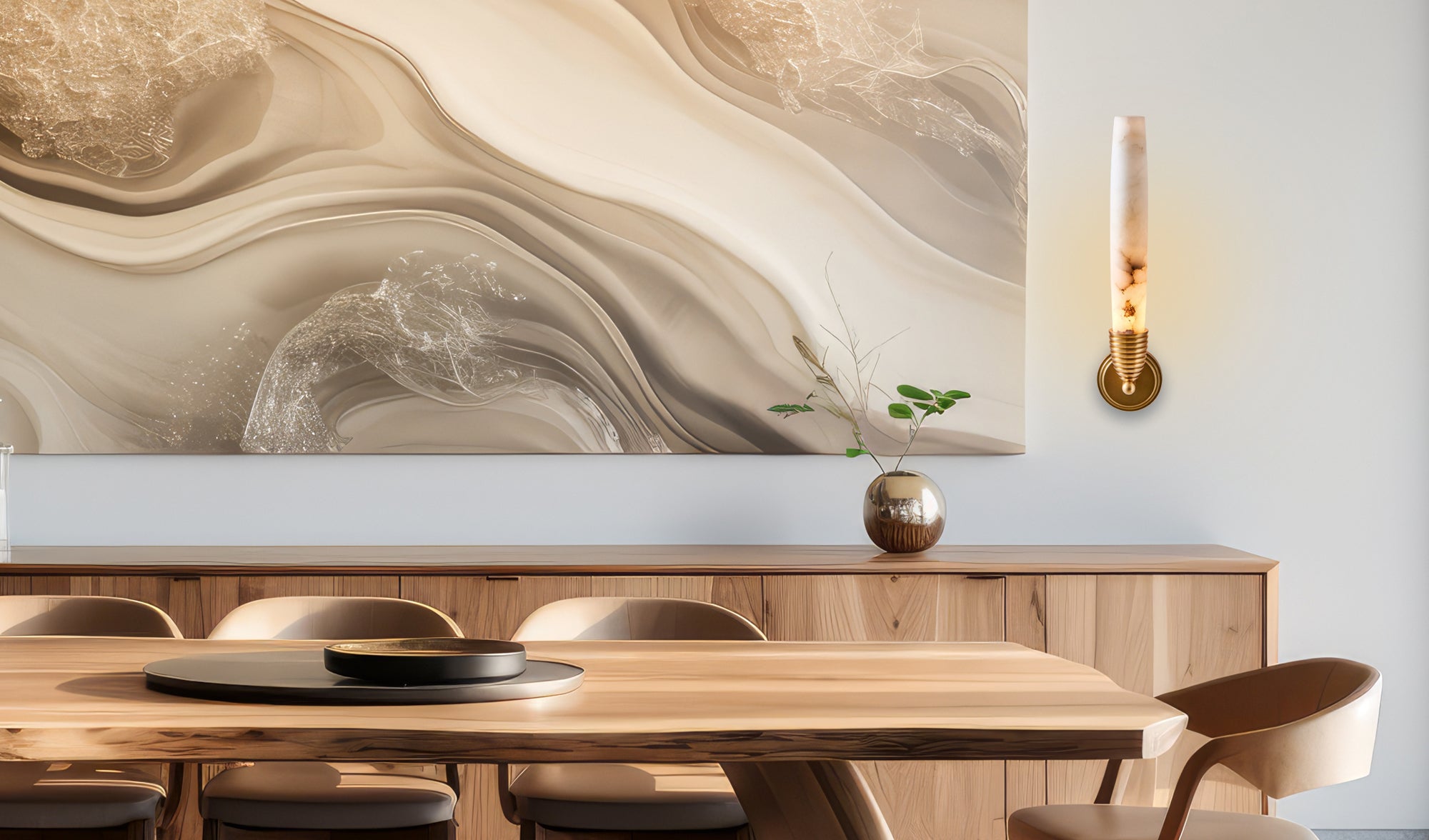5'' Gypsum 1 Light True Brass Wall Sconce
