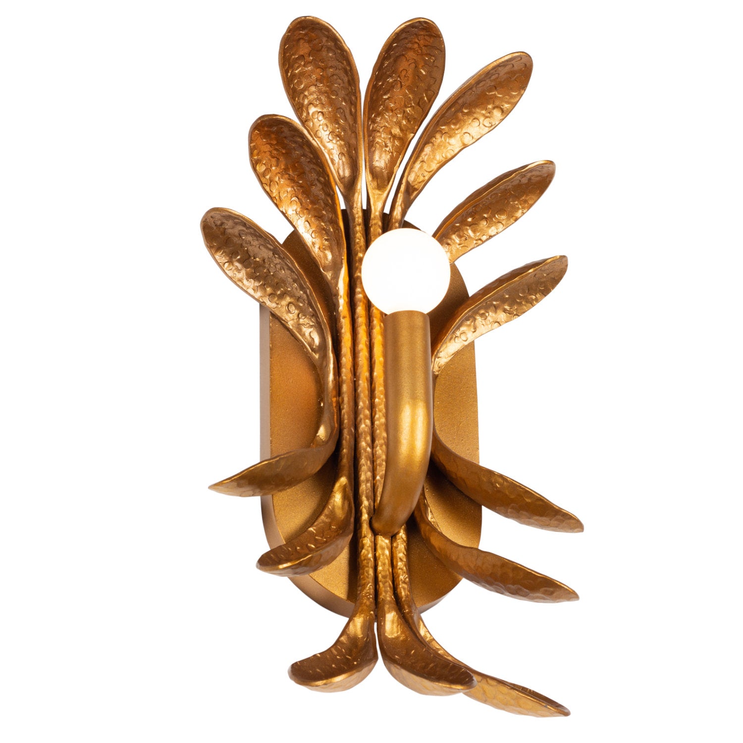 8.5'' Botanica 1 Light Warm Gold Wall Sconce