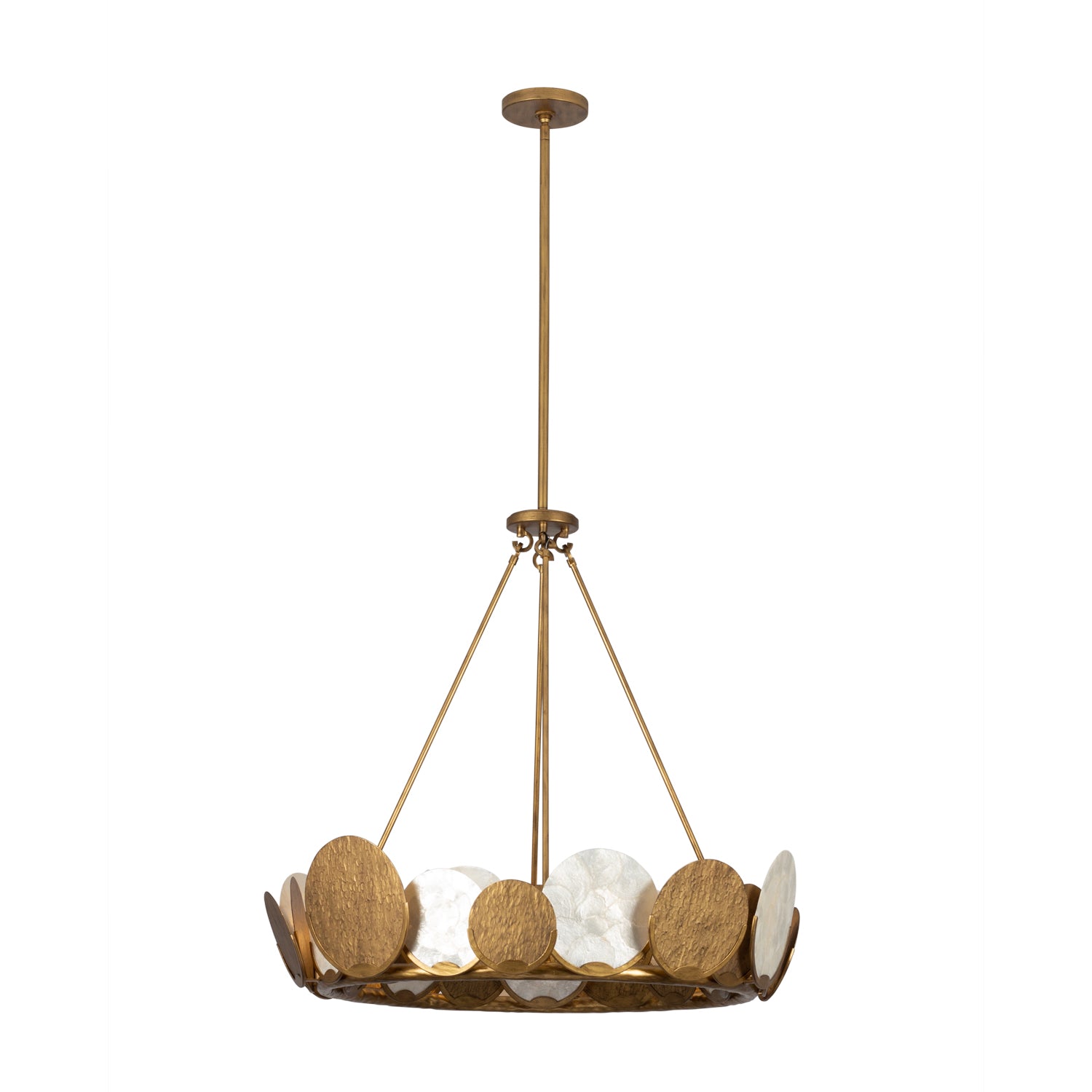 29'' Cirque 8 Light Rustic Gold Chandelier