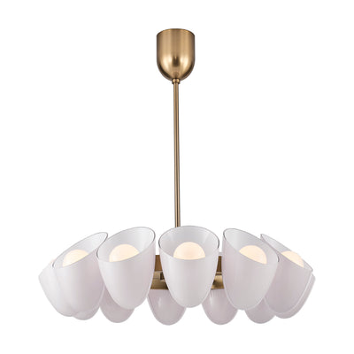 20.25'' Cocoon 12 Light Winter Brass Chandelier