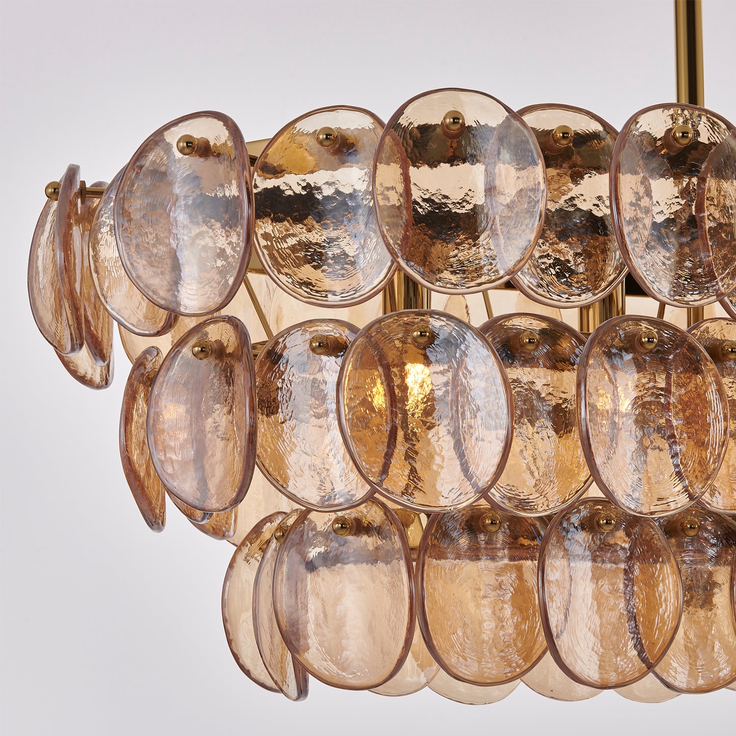 11'' Uroko 9 Light Polished Winter Brass Linear Pendant
