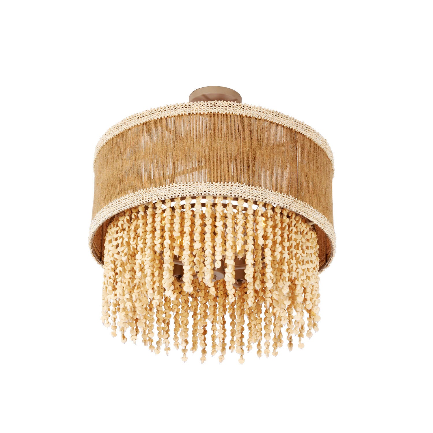 16'' Naturale 5 Light Jute Semi-Flush Mount
