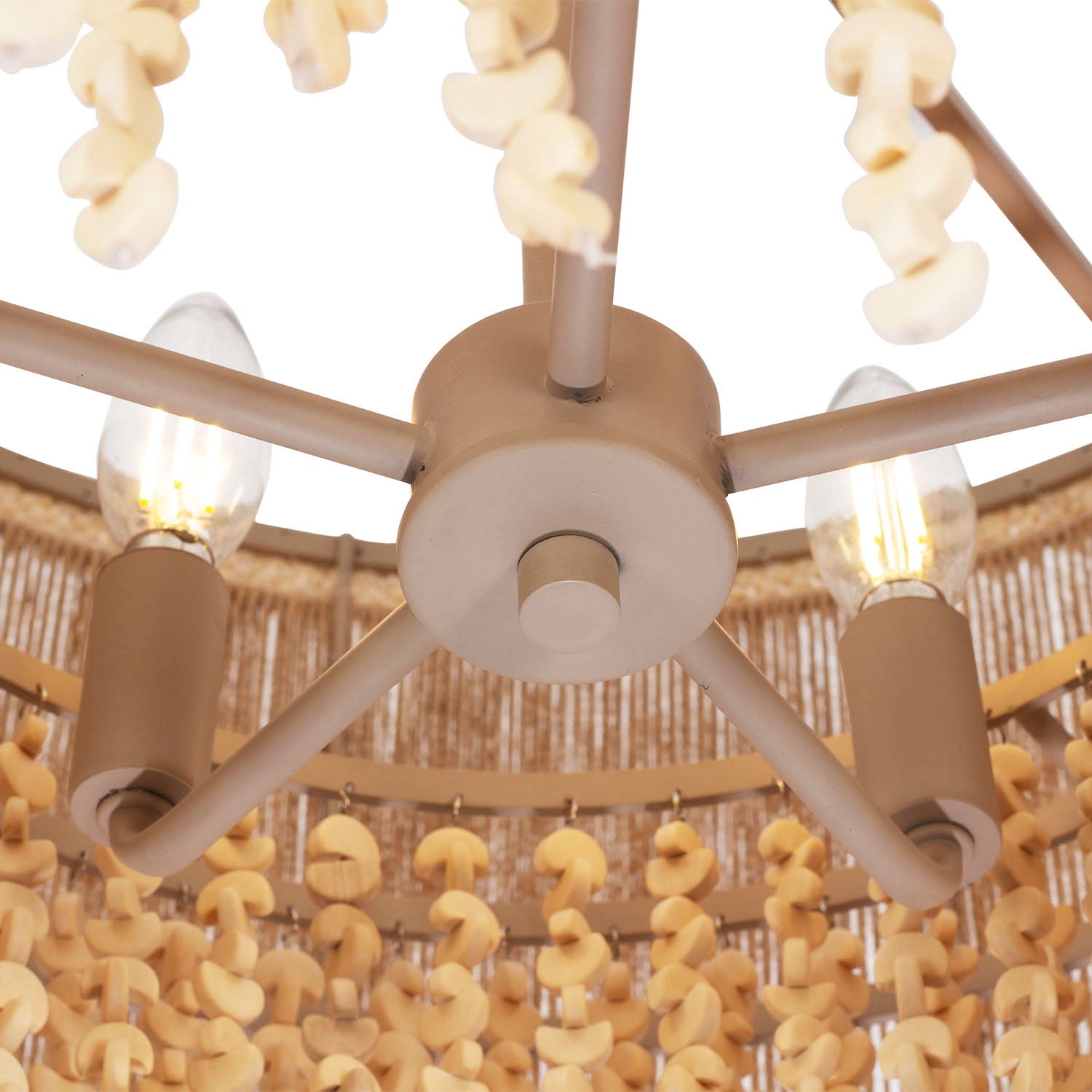 16'' Naturale 5 Light Jute Semi-Flush Mount