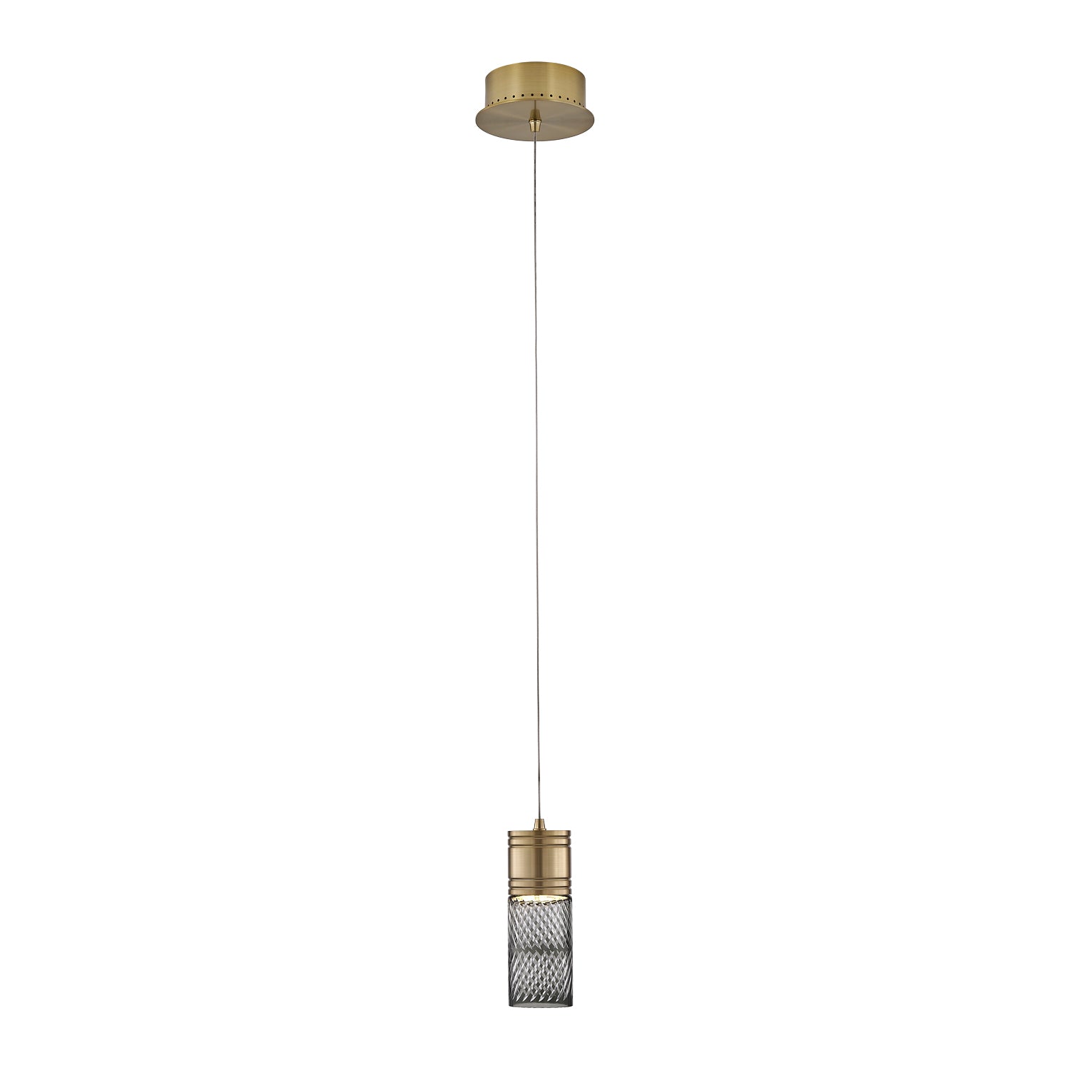 8.5'' Kiriko 1 Light Winter Brass Pendant