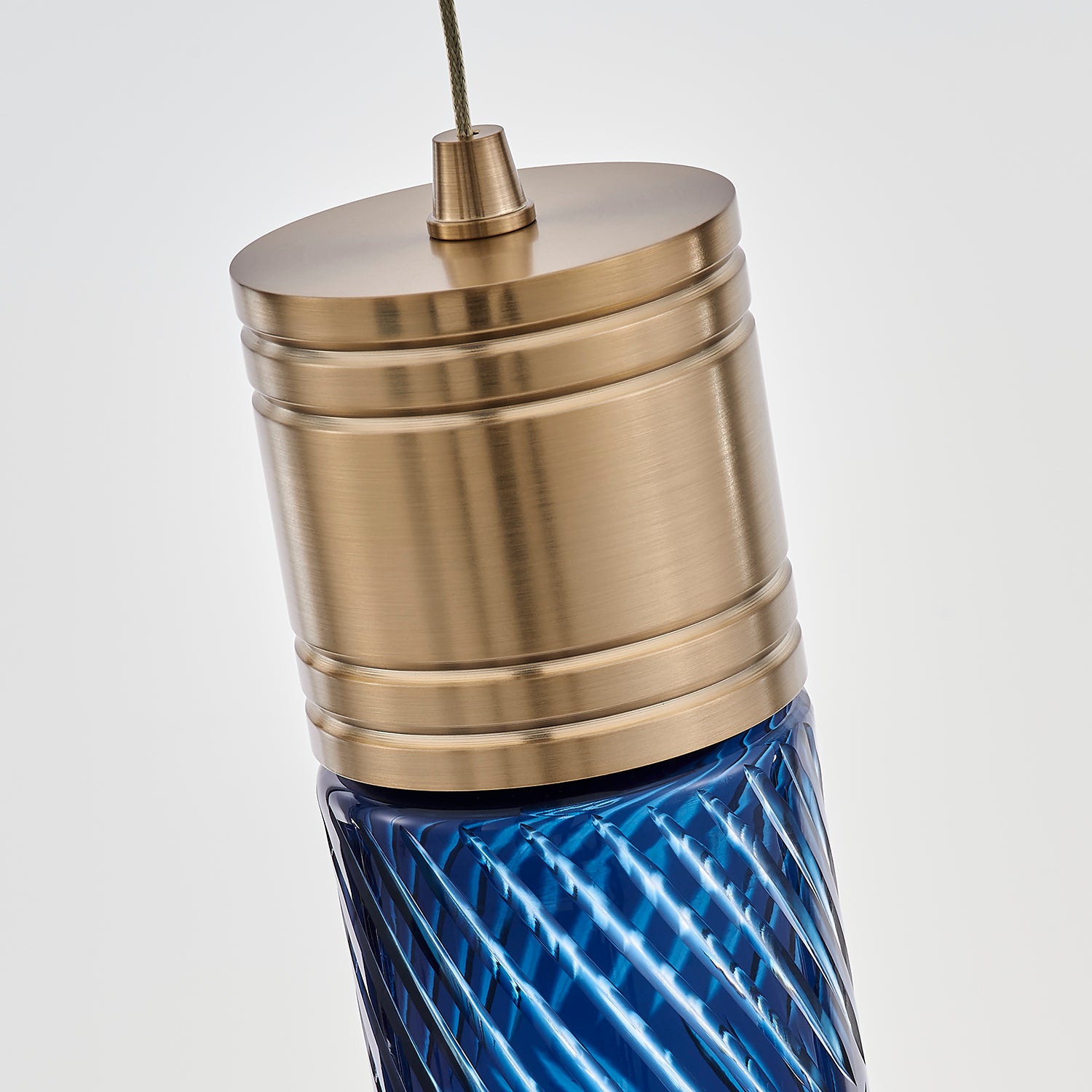 8.5'' Kiriko 1 Light Winter Brass Pendant