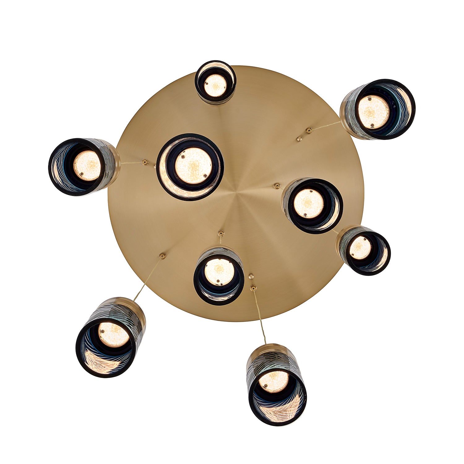 8.5'' Kiriko 9 Light Winter Brass Chandelier