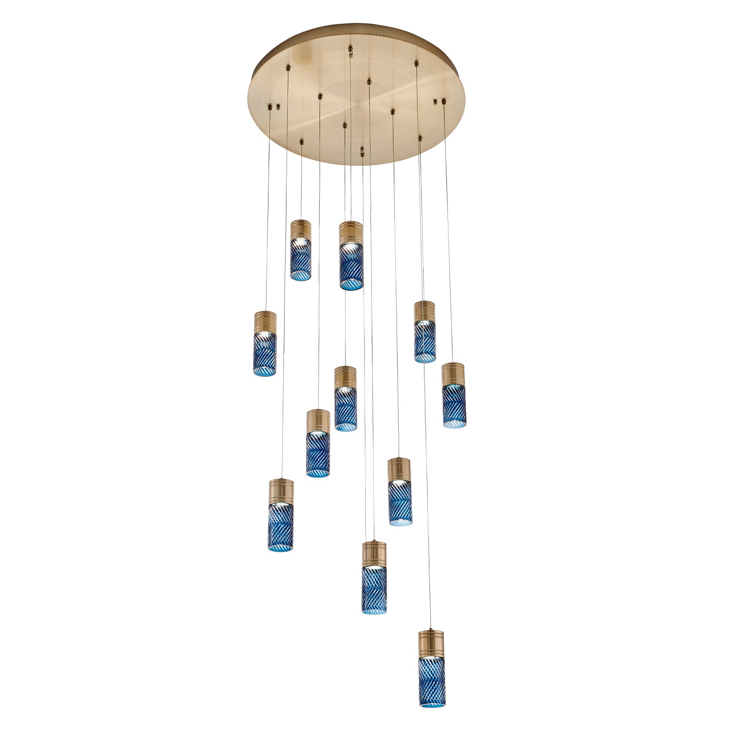 8.5'' Kiriko 12 Light Winter Brass Chandelier
