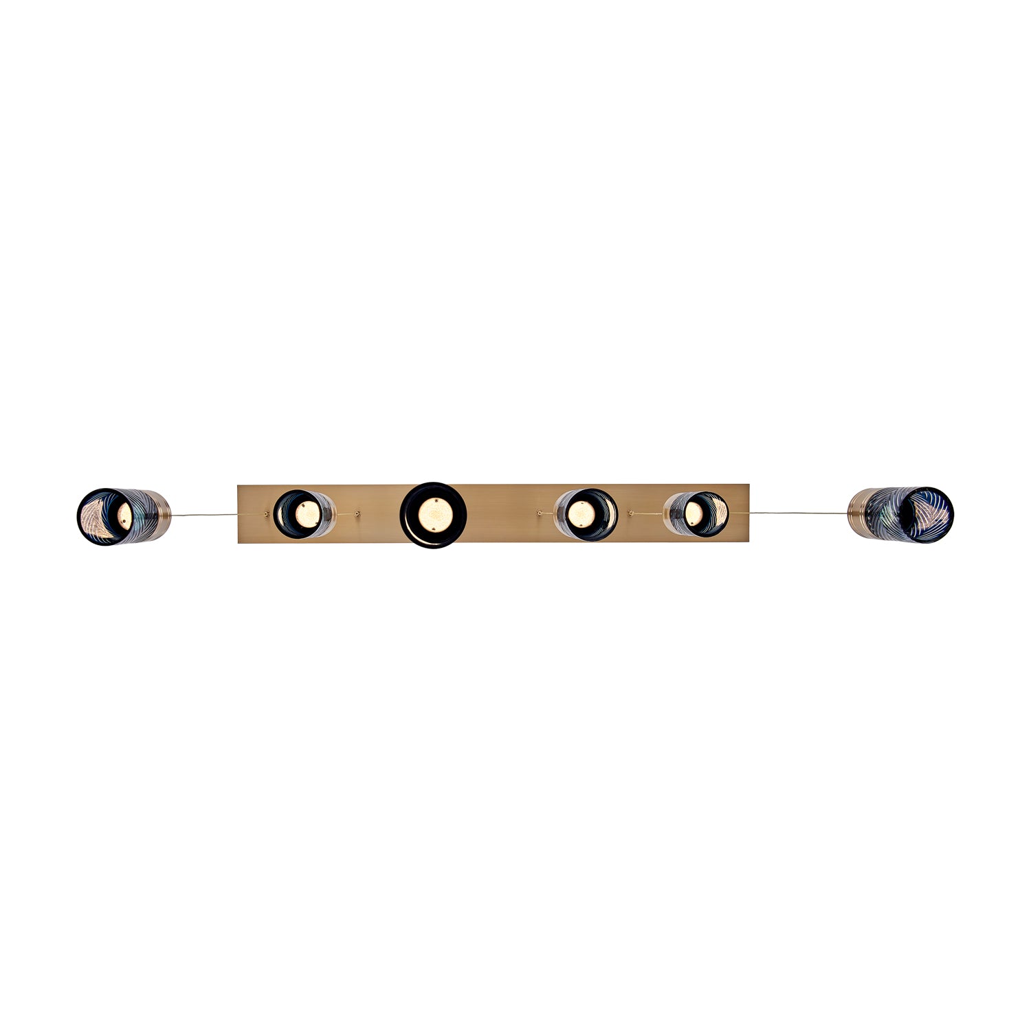 8.5'' Kiriko 6 Light Winter Brass Linear Pendant