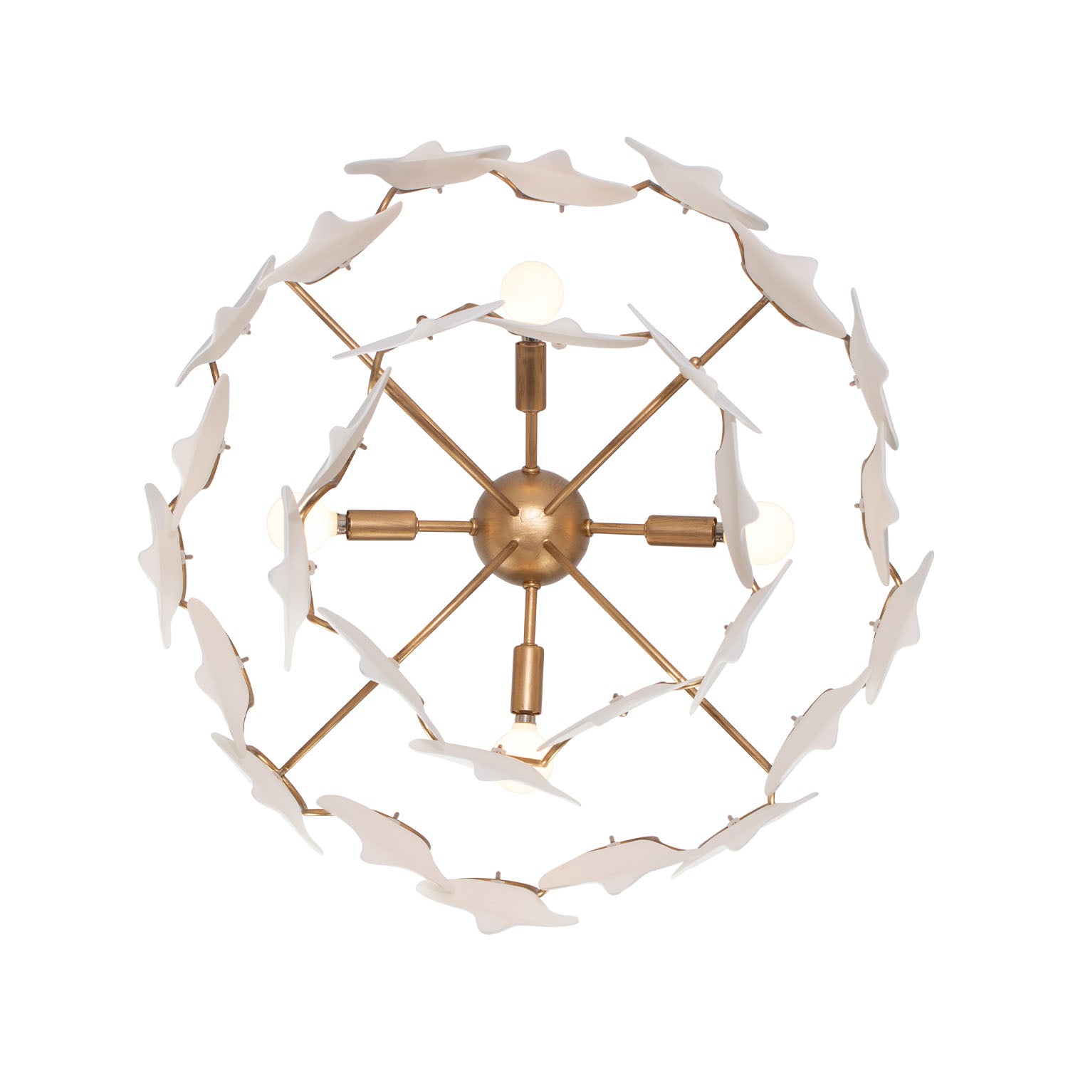 22'' Manta 4 Light Modern Gold Pendant
