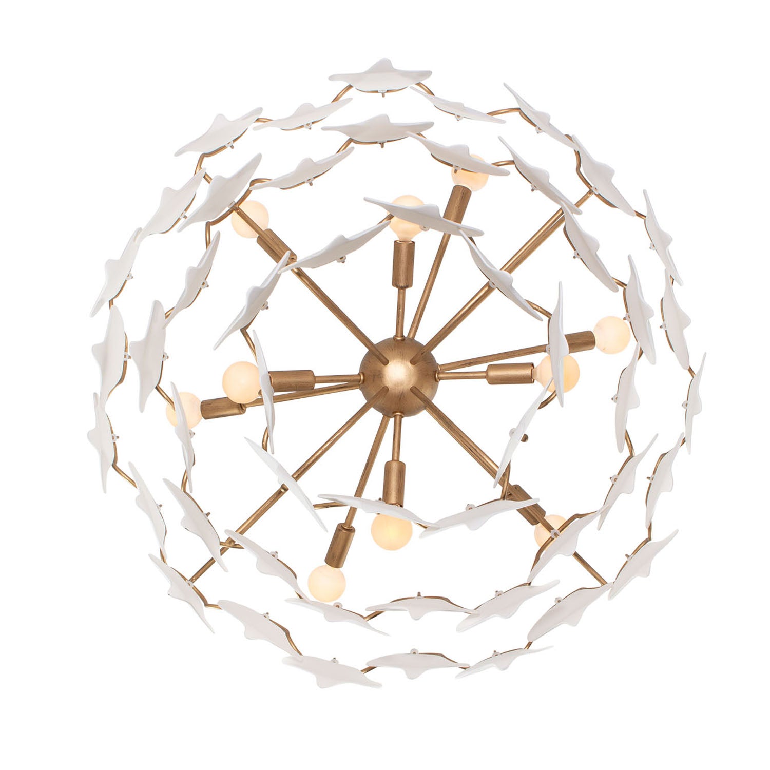 19.5'' Manta 10 Light Modern Gold Tiered Chandelier
