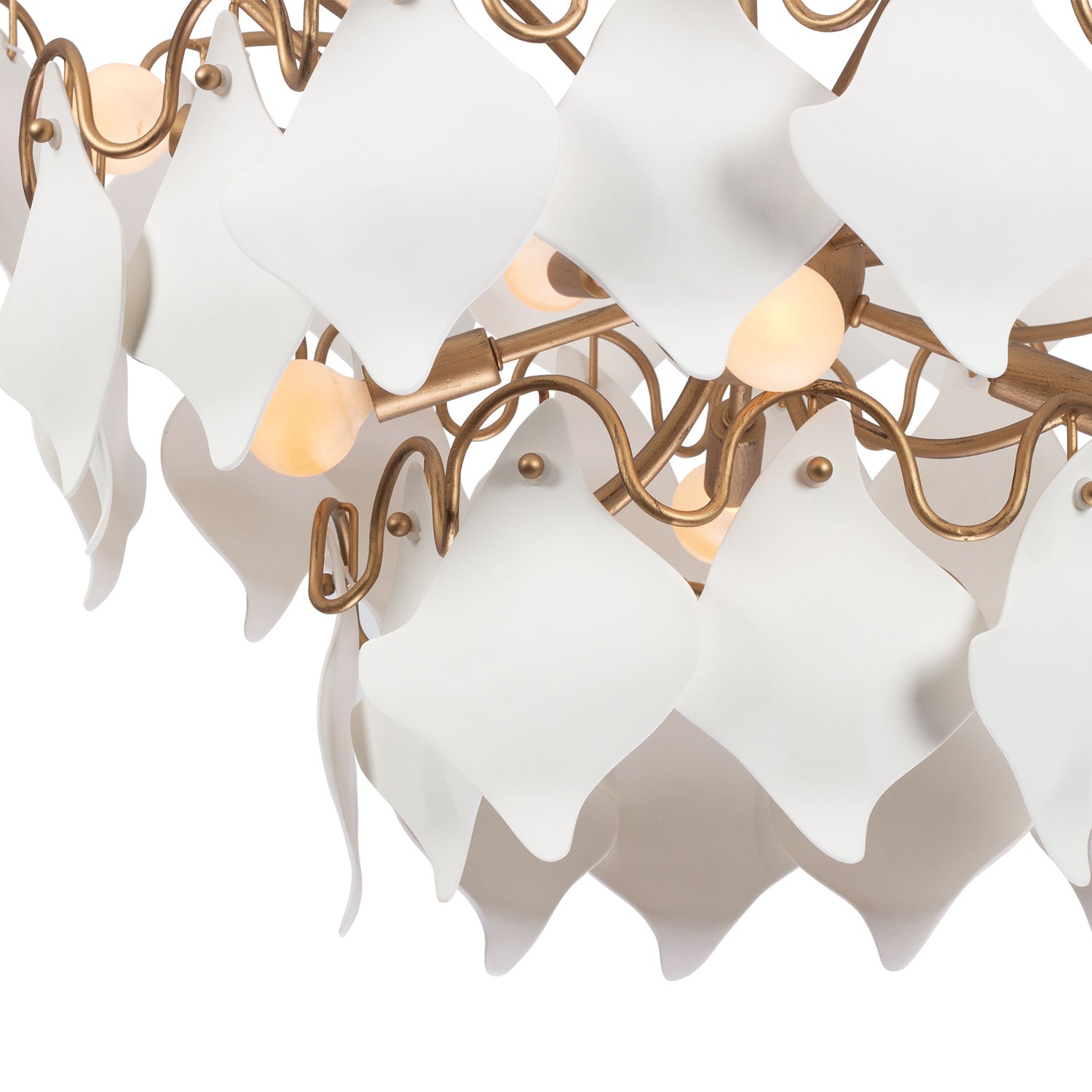 19.5'' Manta 10 Light Modern Gold Tiered Chandelier