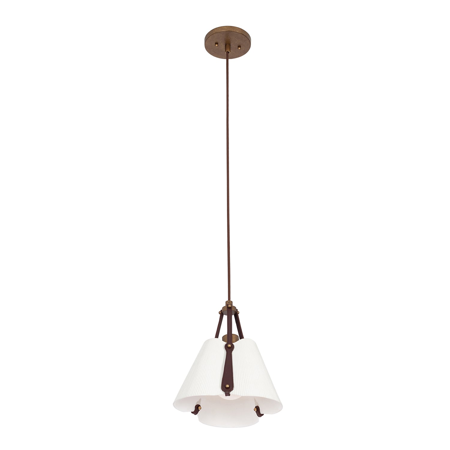 12'' Embrace 1 Light Pearlized Antique Brass Pendant