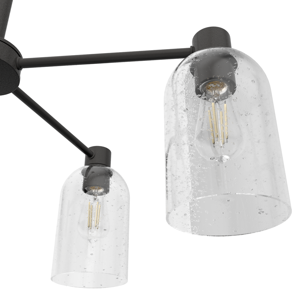 Lochemeade 26-inch 5-light Noble Bronze Chandelier with Seeded Glass